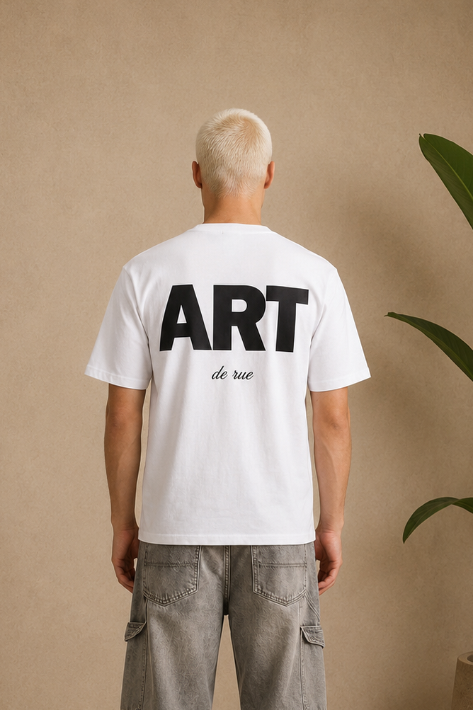 T-Shirt ART futuriste blanc