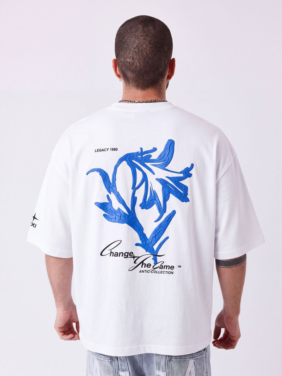 PXP - T-SHIRT FLORAL BLANC