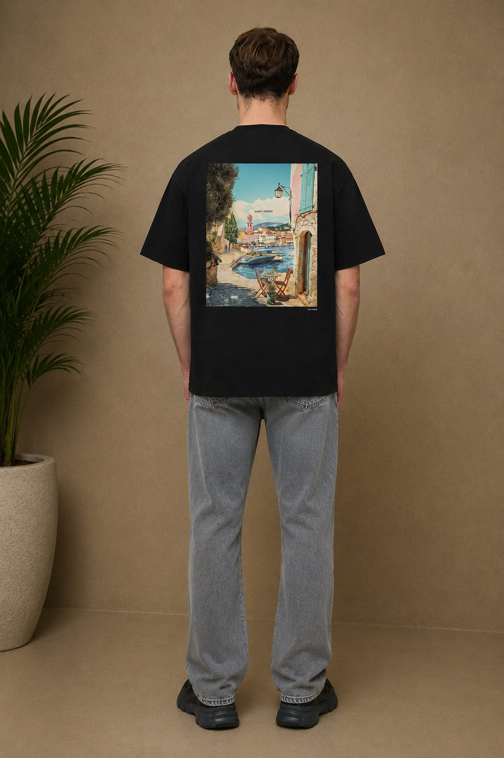 T-shirt ADJ French Riviera noir