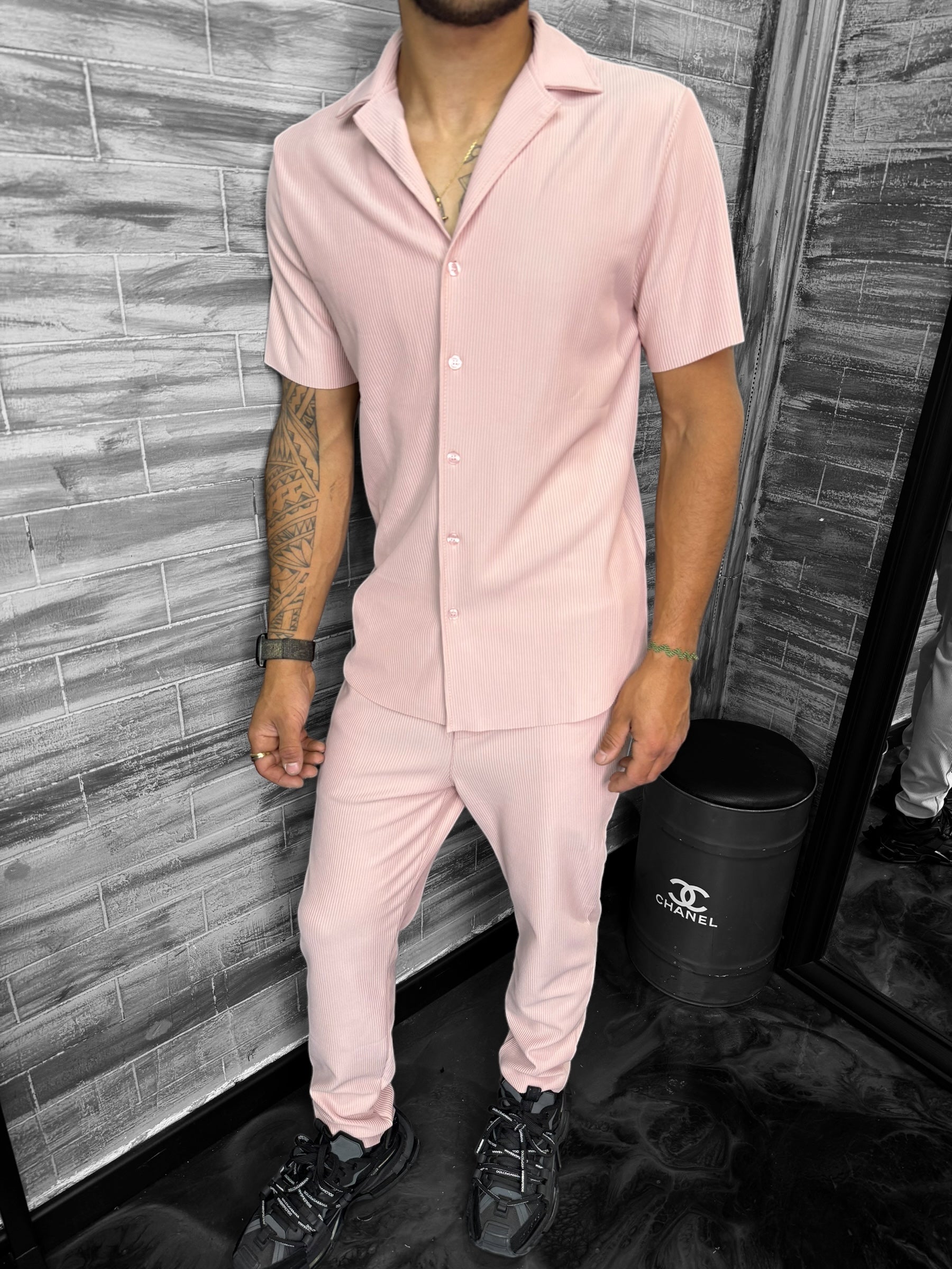Ensemble Pablo Chemise pantalon Rose