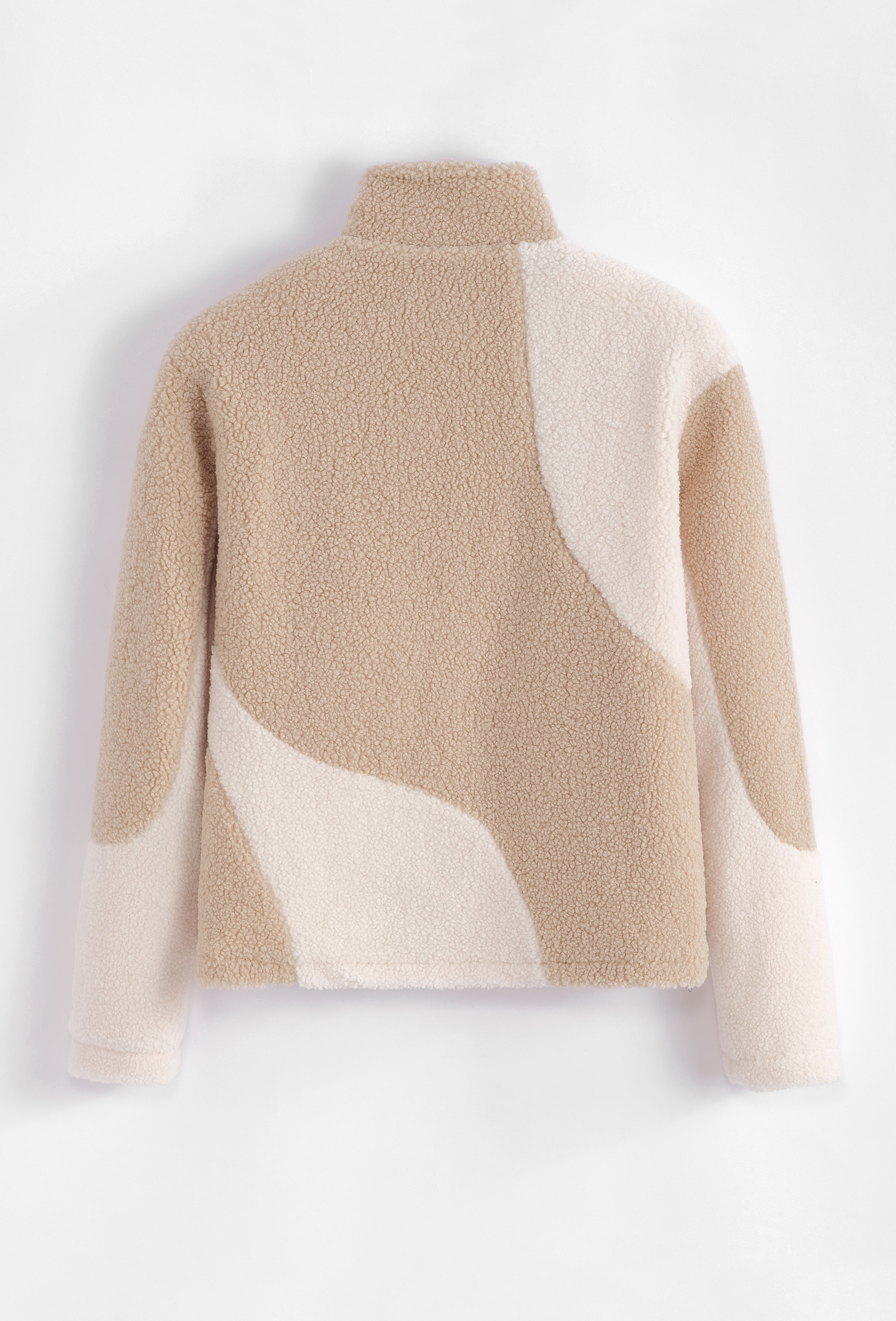 Veste laine beige blanc