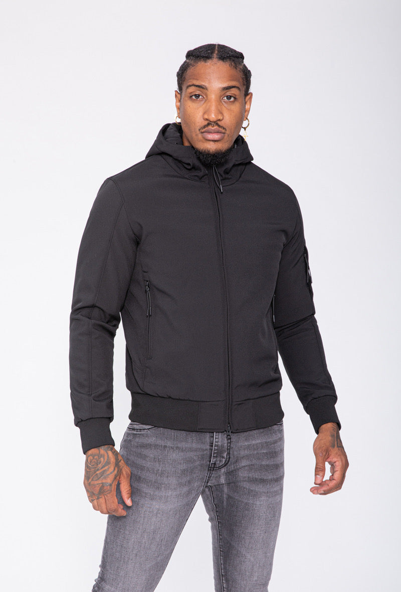 Veste capuche noir