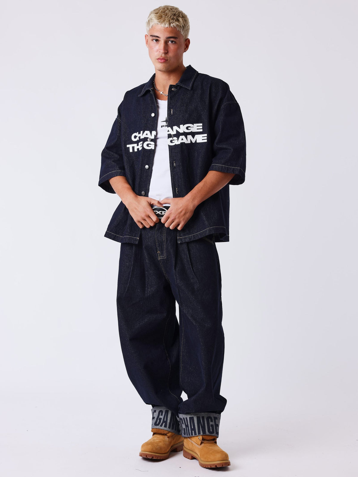 PXP - CHEMISE MANCHE COURTE DENIM CHANGE THE GAME