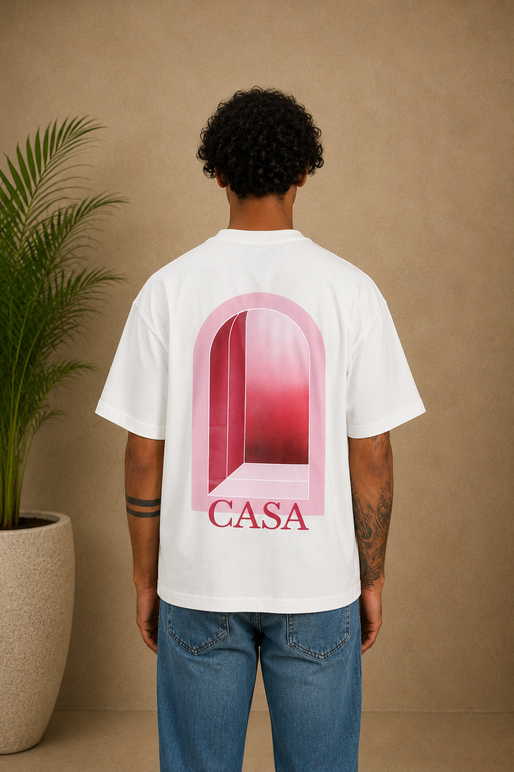 T-Shirt Casa blanc / rouge