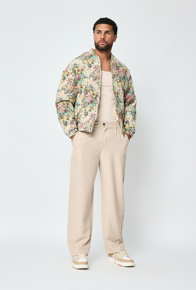 Pantalon ample beige