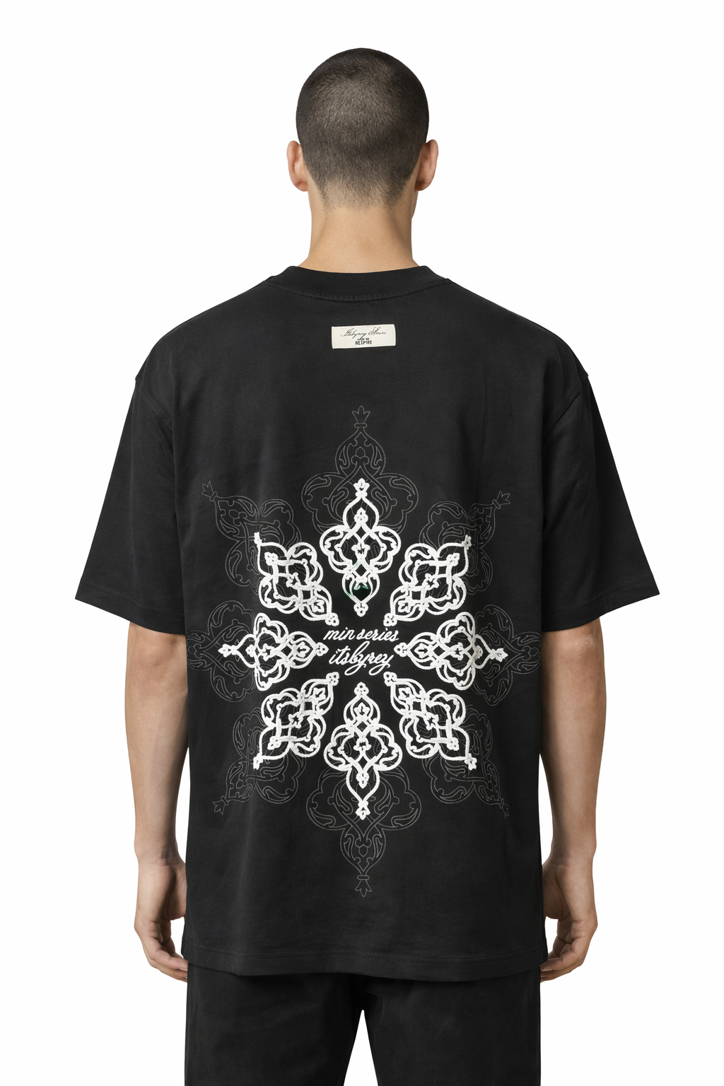 T-shirt oversize Respire brodé noir