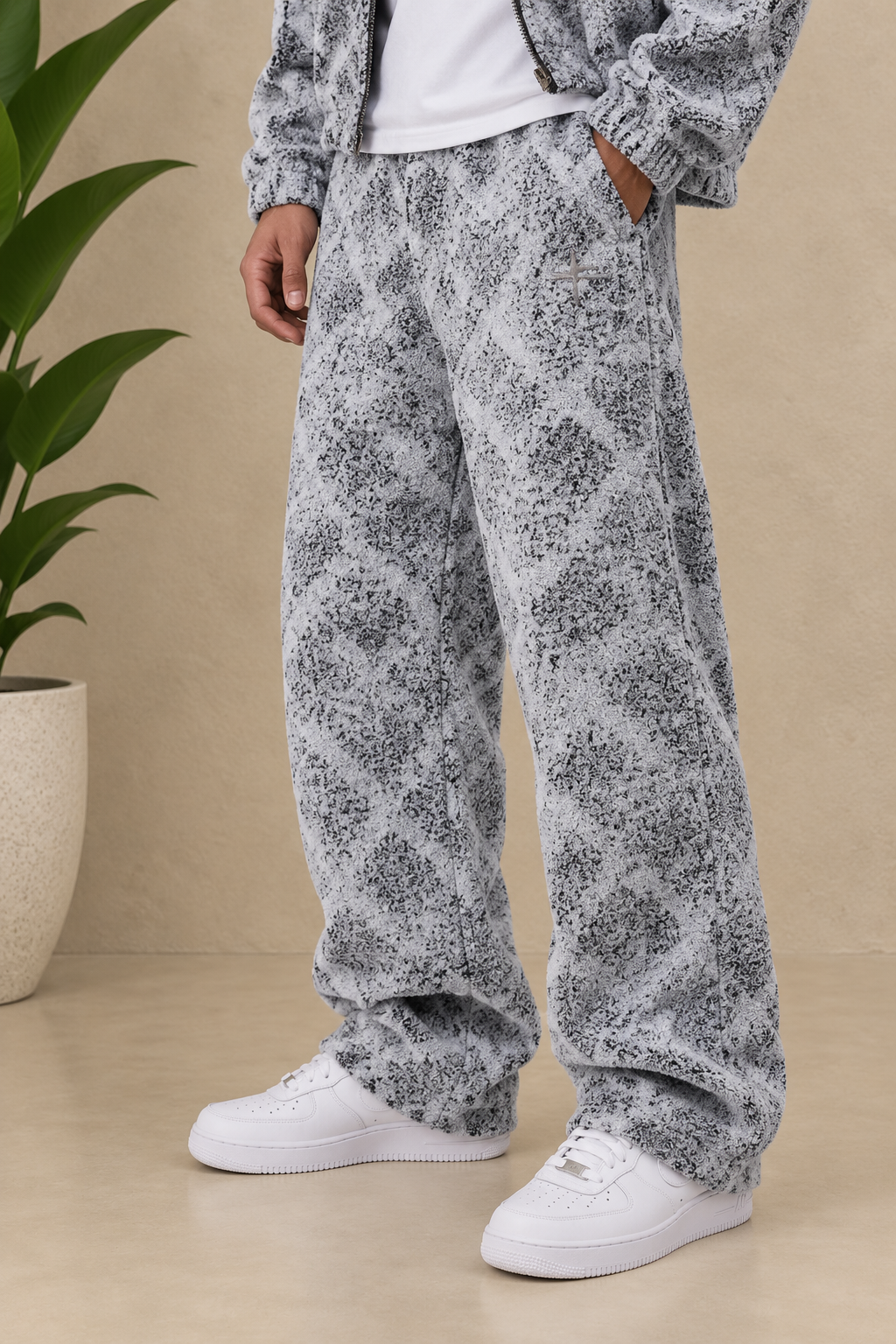 PXP - PANTALON GRIS MOTIF CARREAUX MOUNTAIN