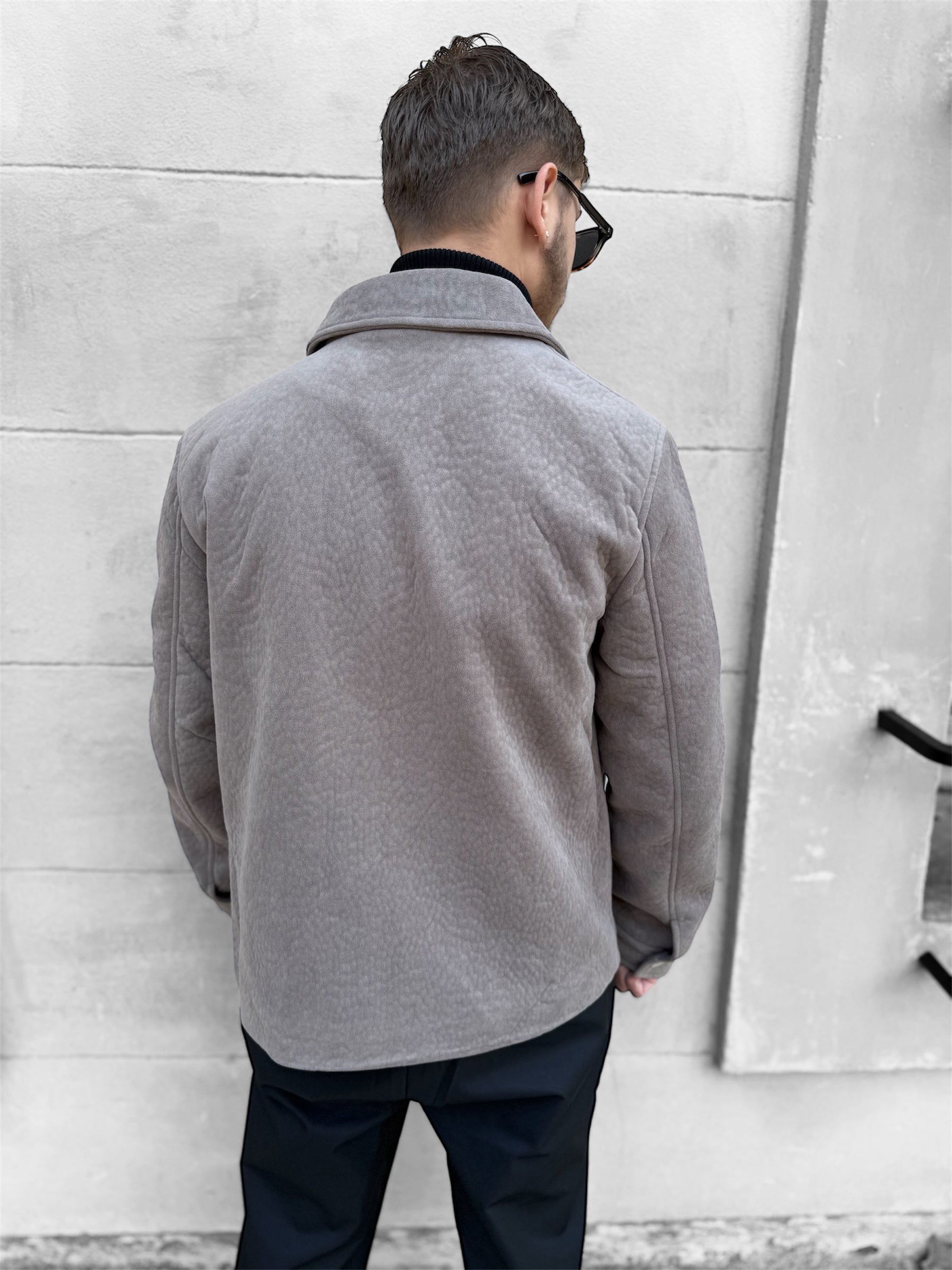 Veste daim marron clair