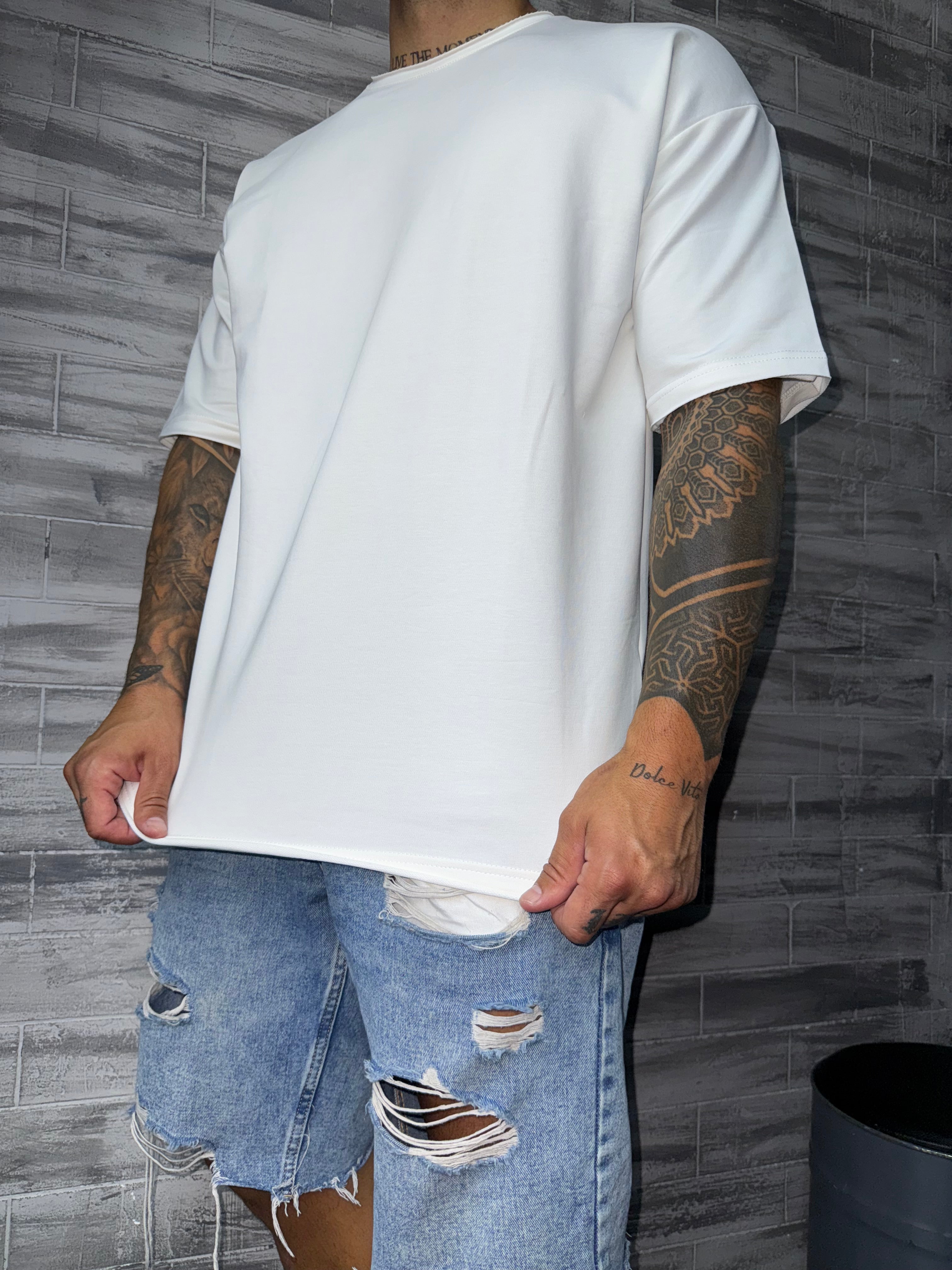 T-shirt Oversize uni blanc