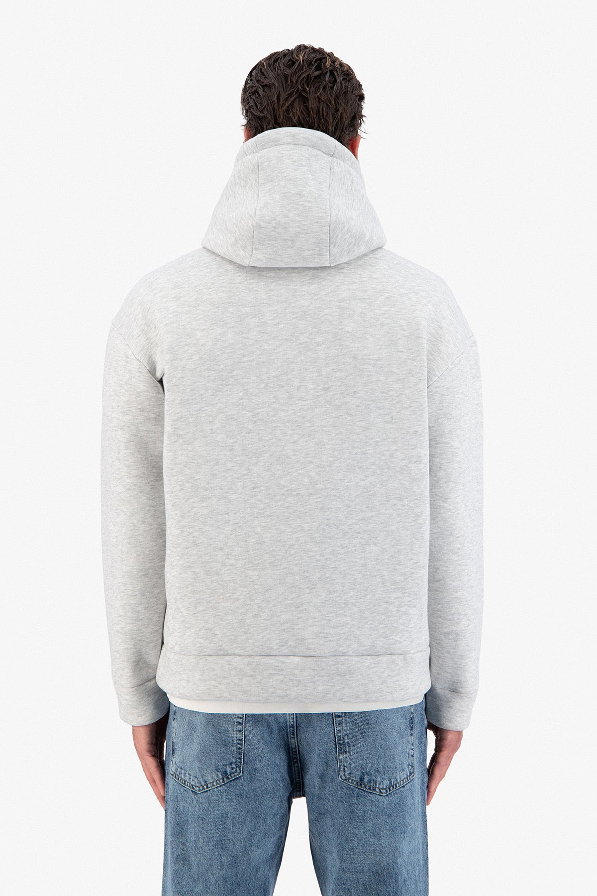 Sweat capuche gris Cœur noir