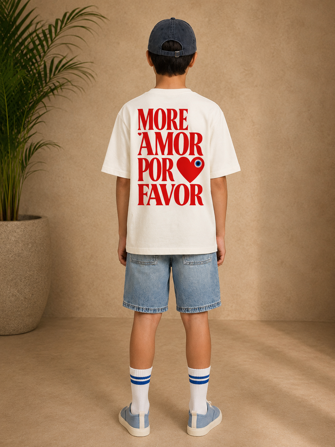 T-shirt enfant Por Favor blanc