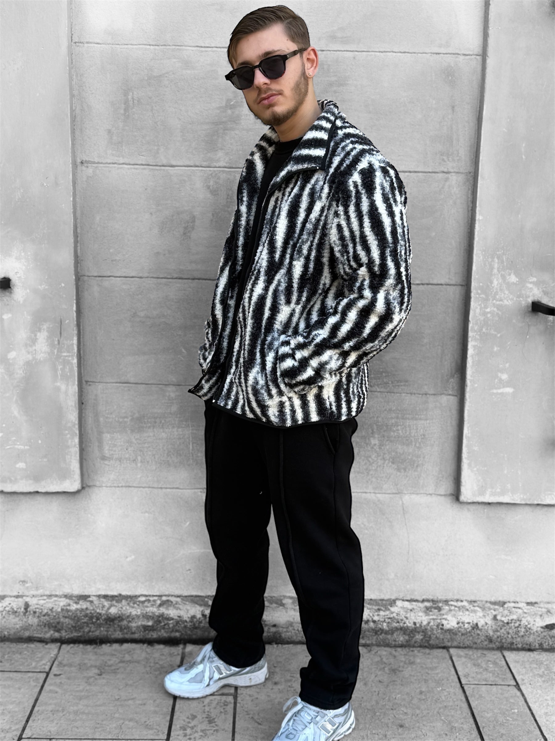 Veste laine zébrée