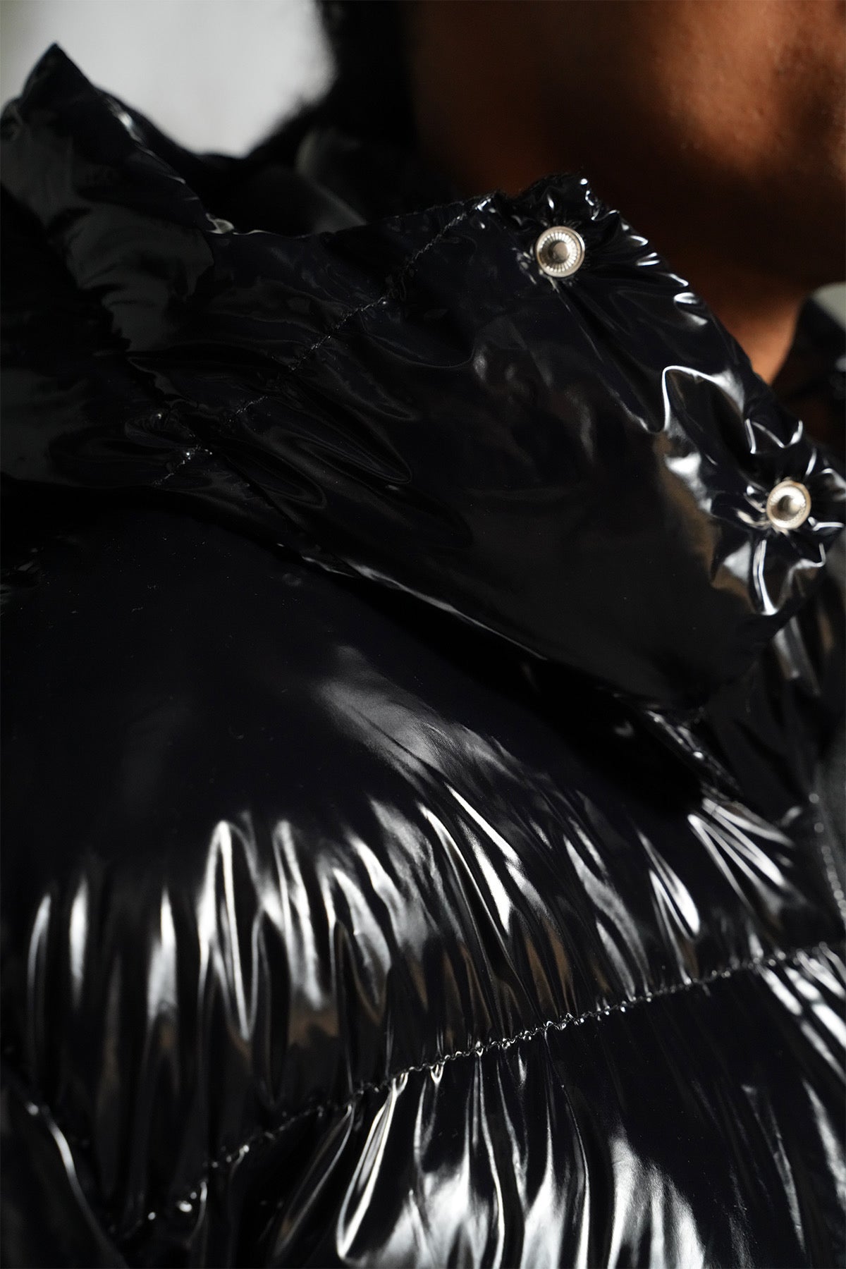 Doudoune brillante noir