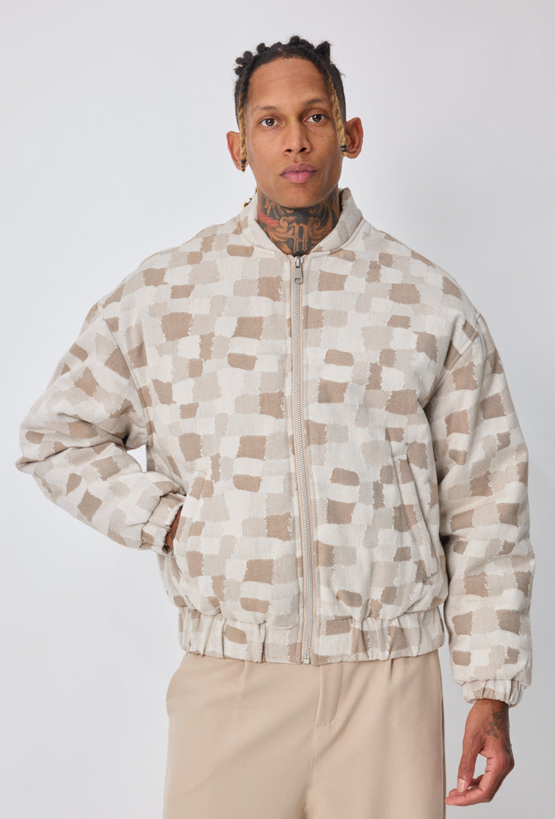 Veste motif beige