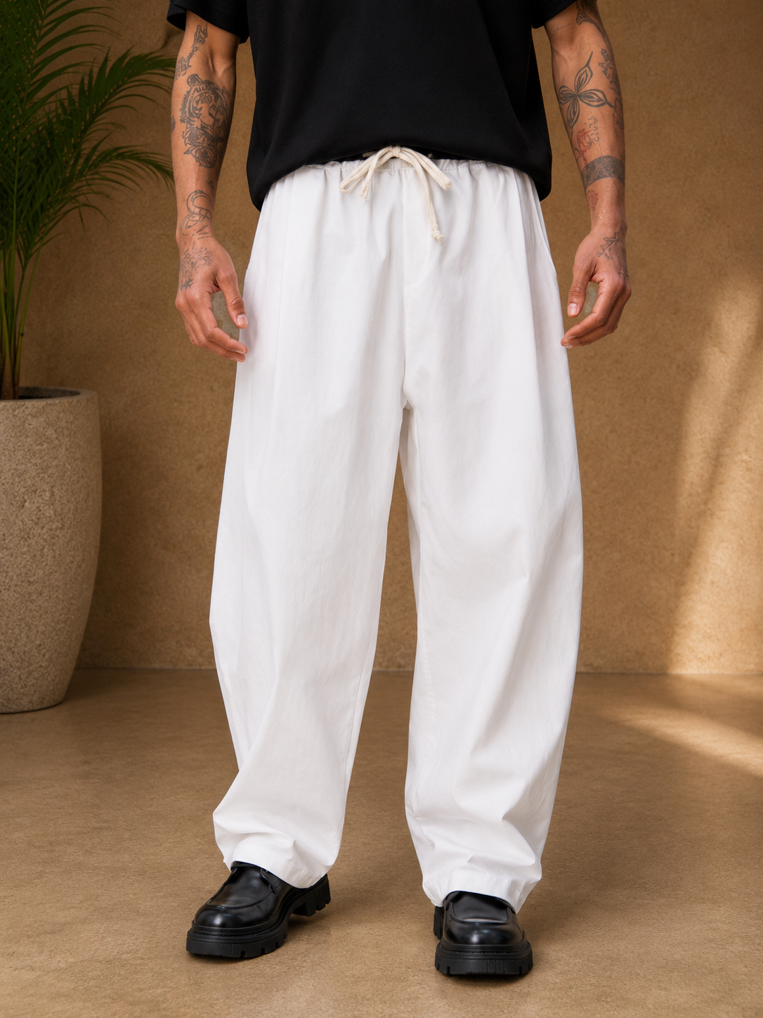 Pantalon ballon blanc