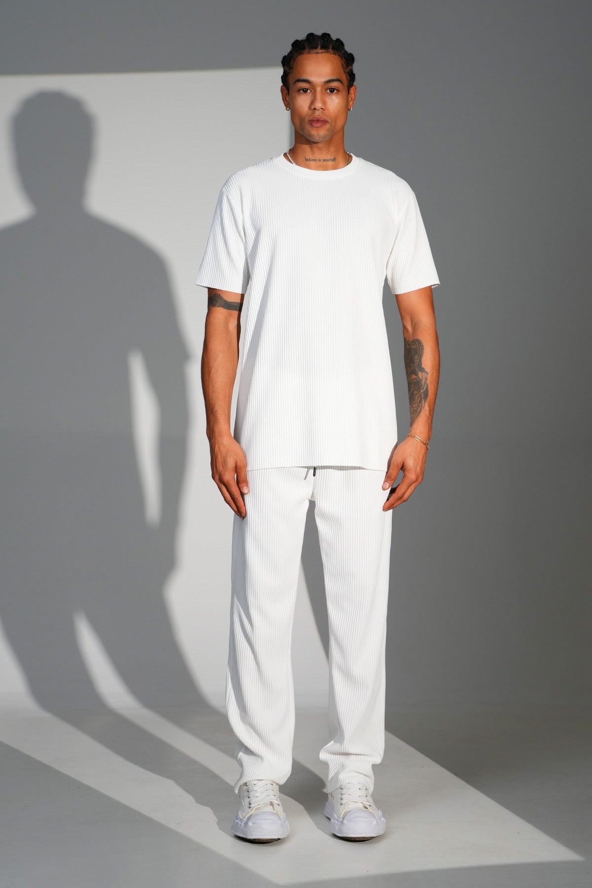 Ensemble Pablo blanc T-shirt + pantalon