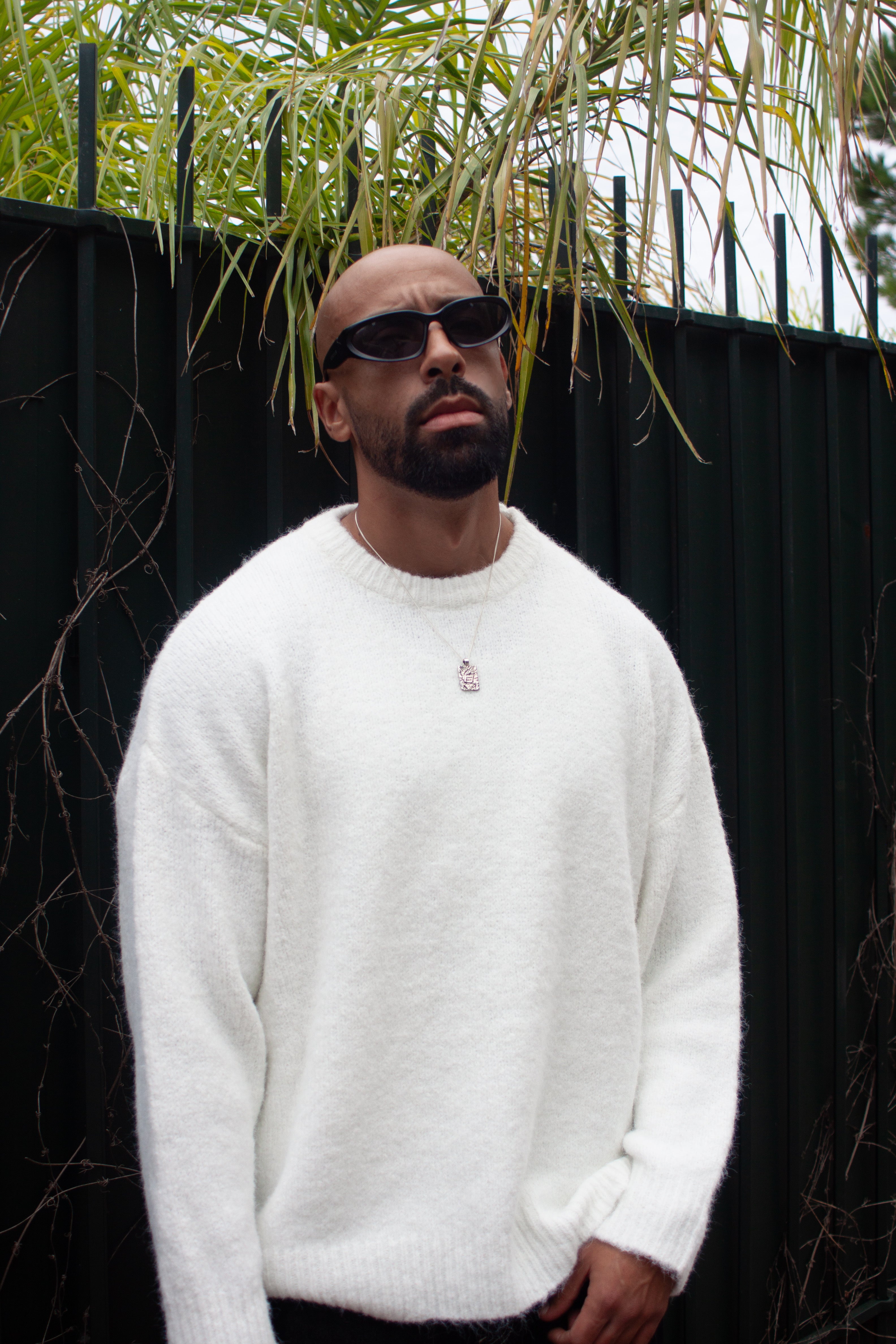 Pull fourrure blanc