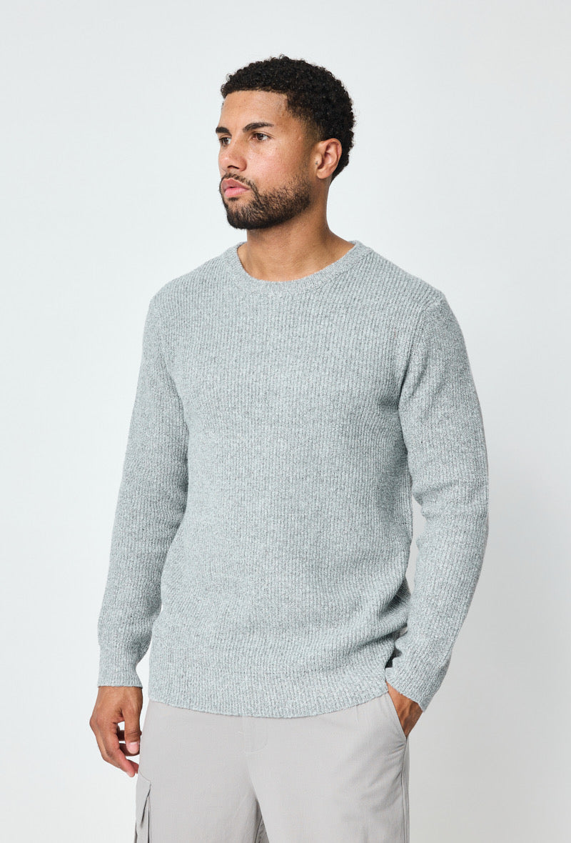 Pull maille gris