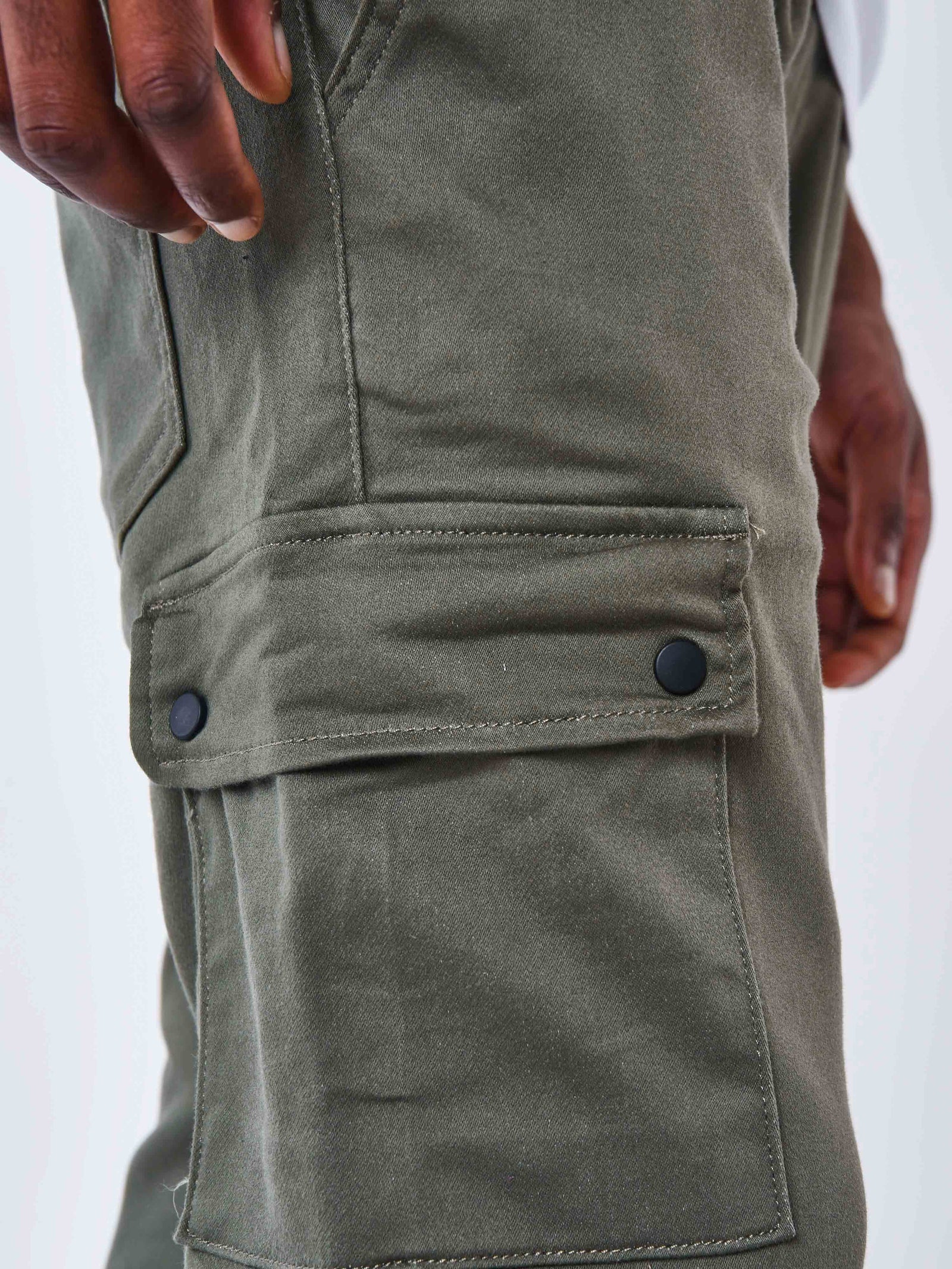 PXP - Pantalon cargo multipoches kaki