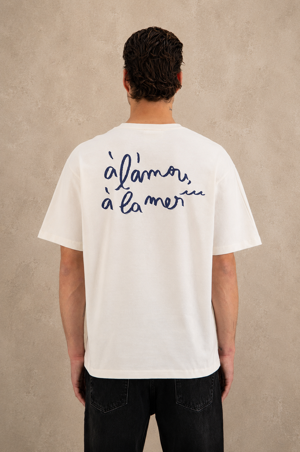 T-Shirt a l’Amour a la mer blanc