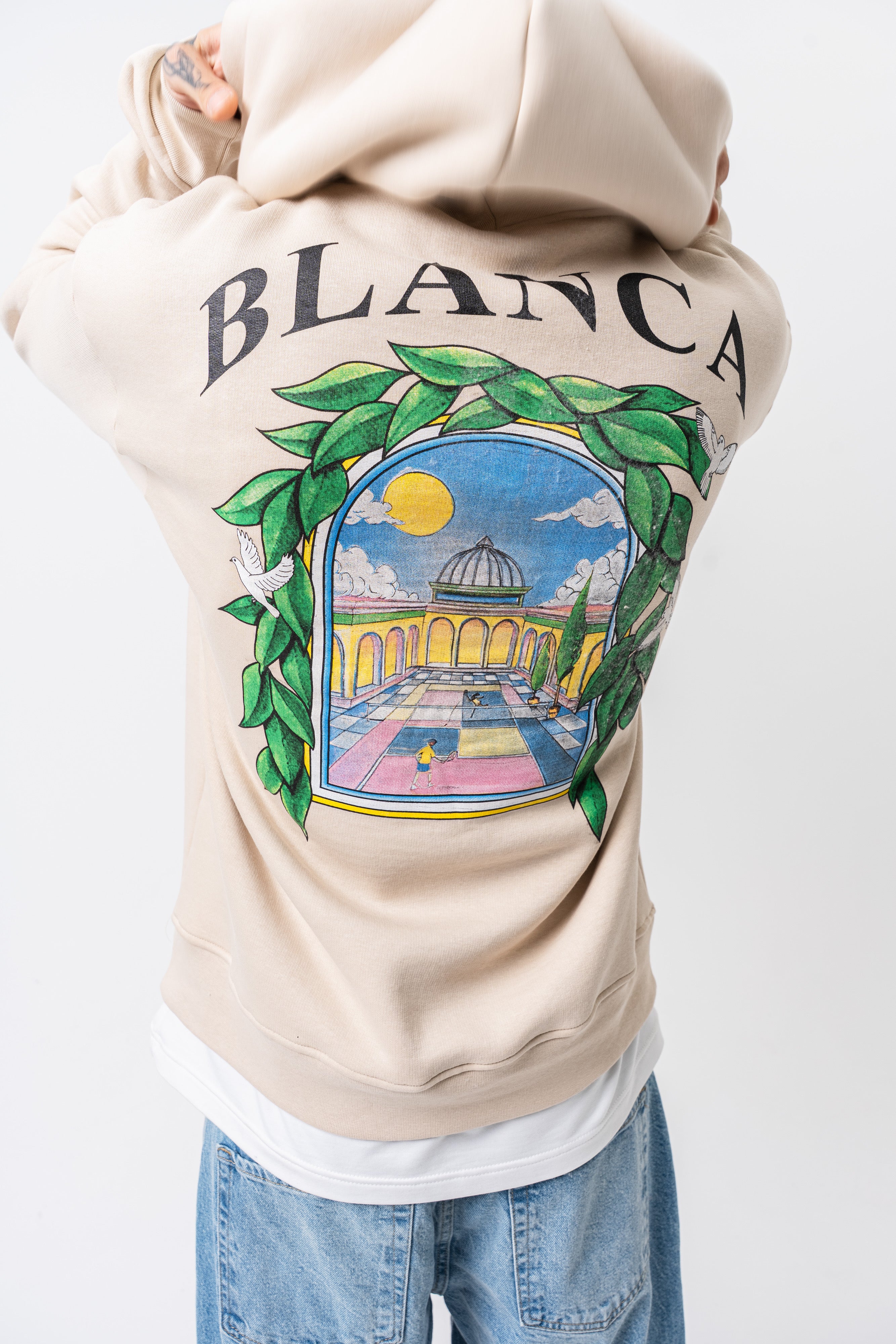 Sweat capuche BLANCA beige
