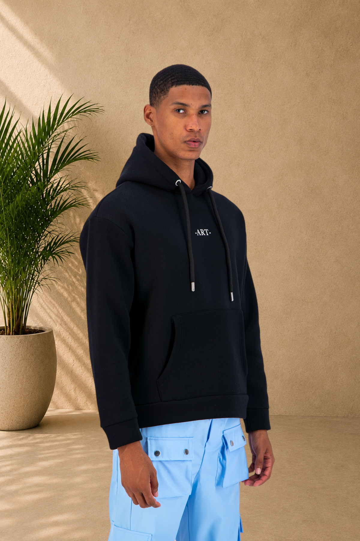 Sweat capuche noir Van Gogh