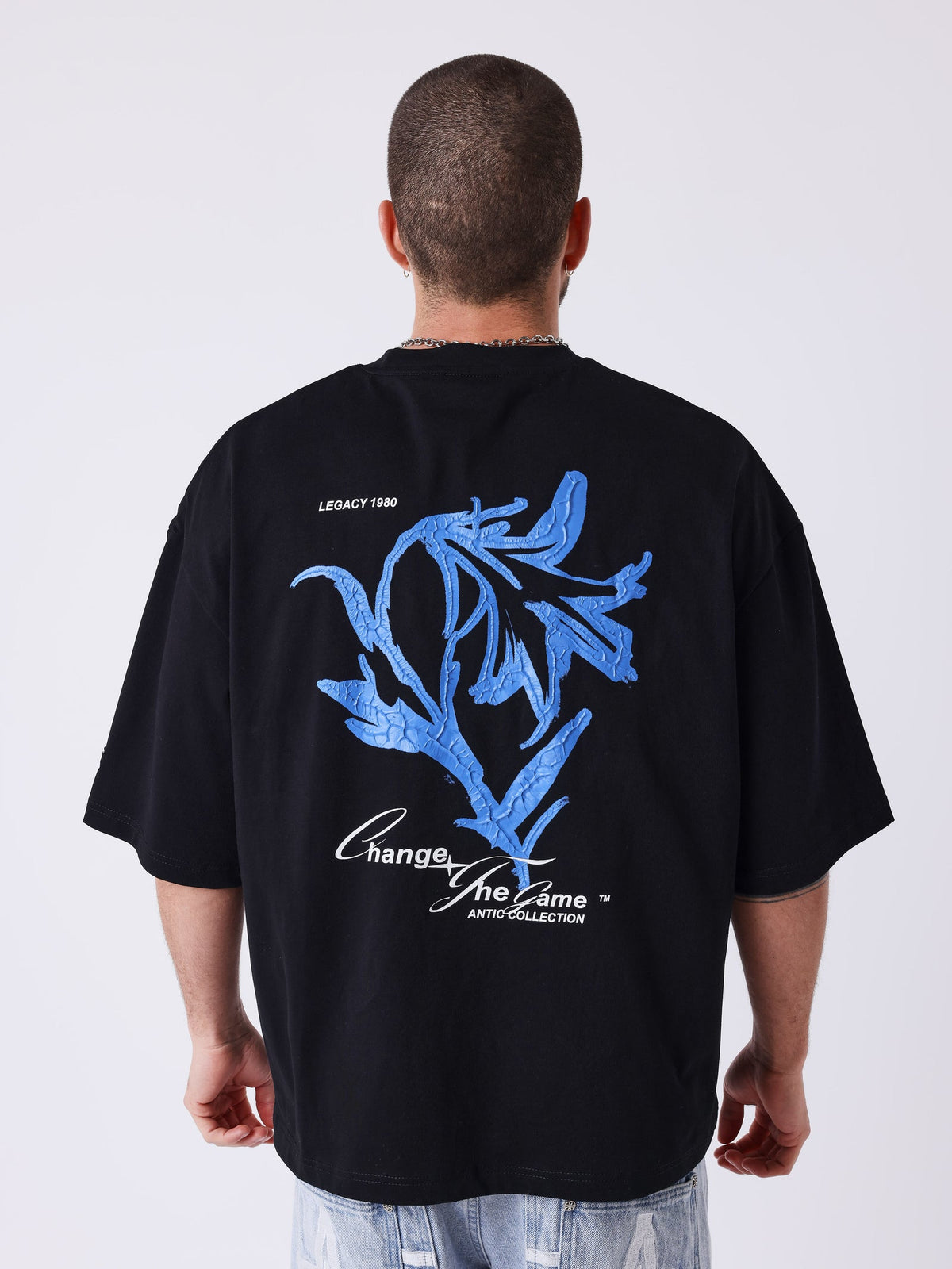 PXP - T-SHIRT FLORAL NOIR