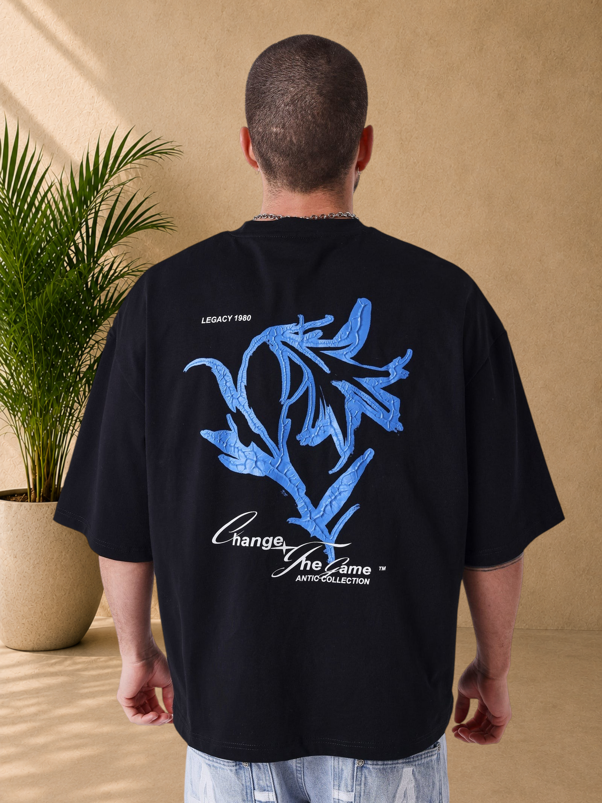PXP - T-SHIRT FLORAL NOIR