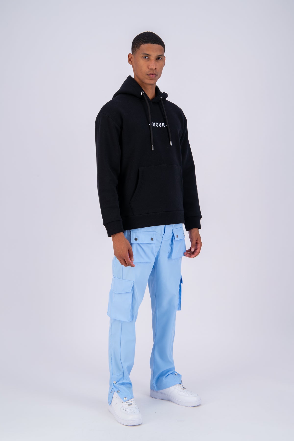 Sweat capuche Amour noir