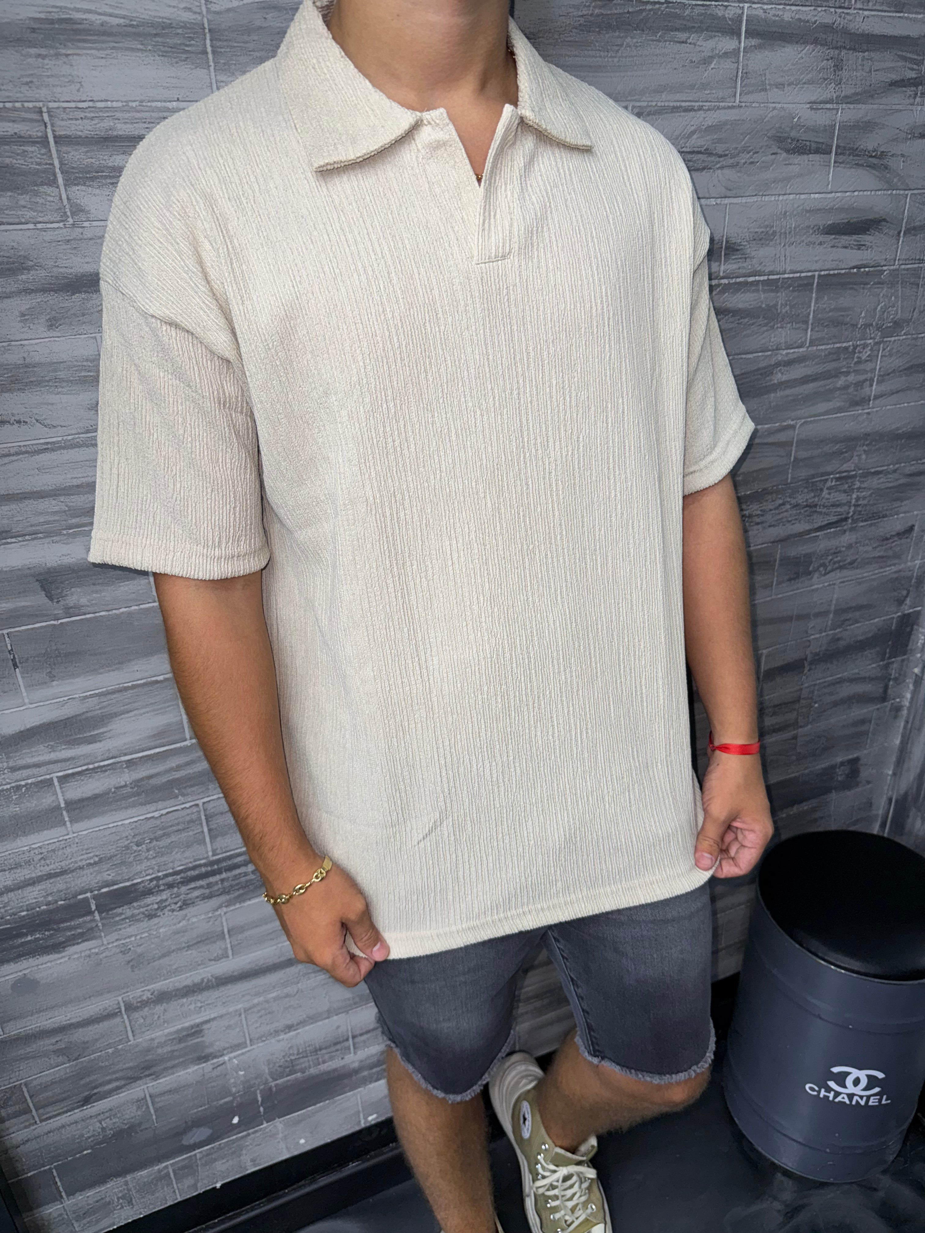 Polo Oversize beige