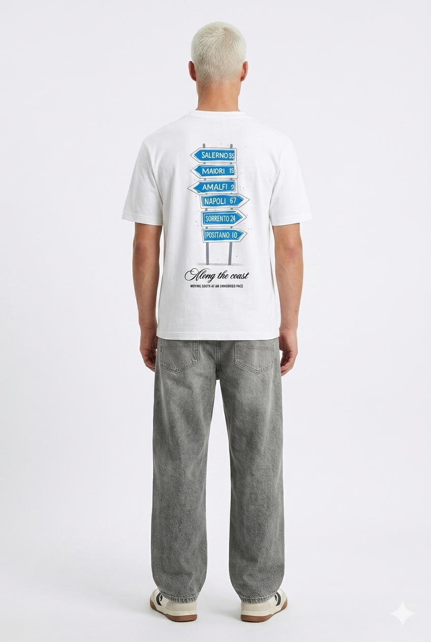 T-shirt Along the Coast blanc