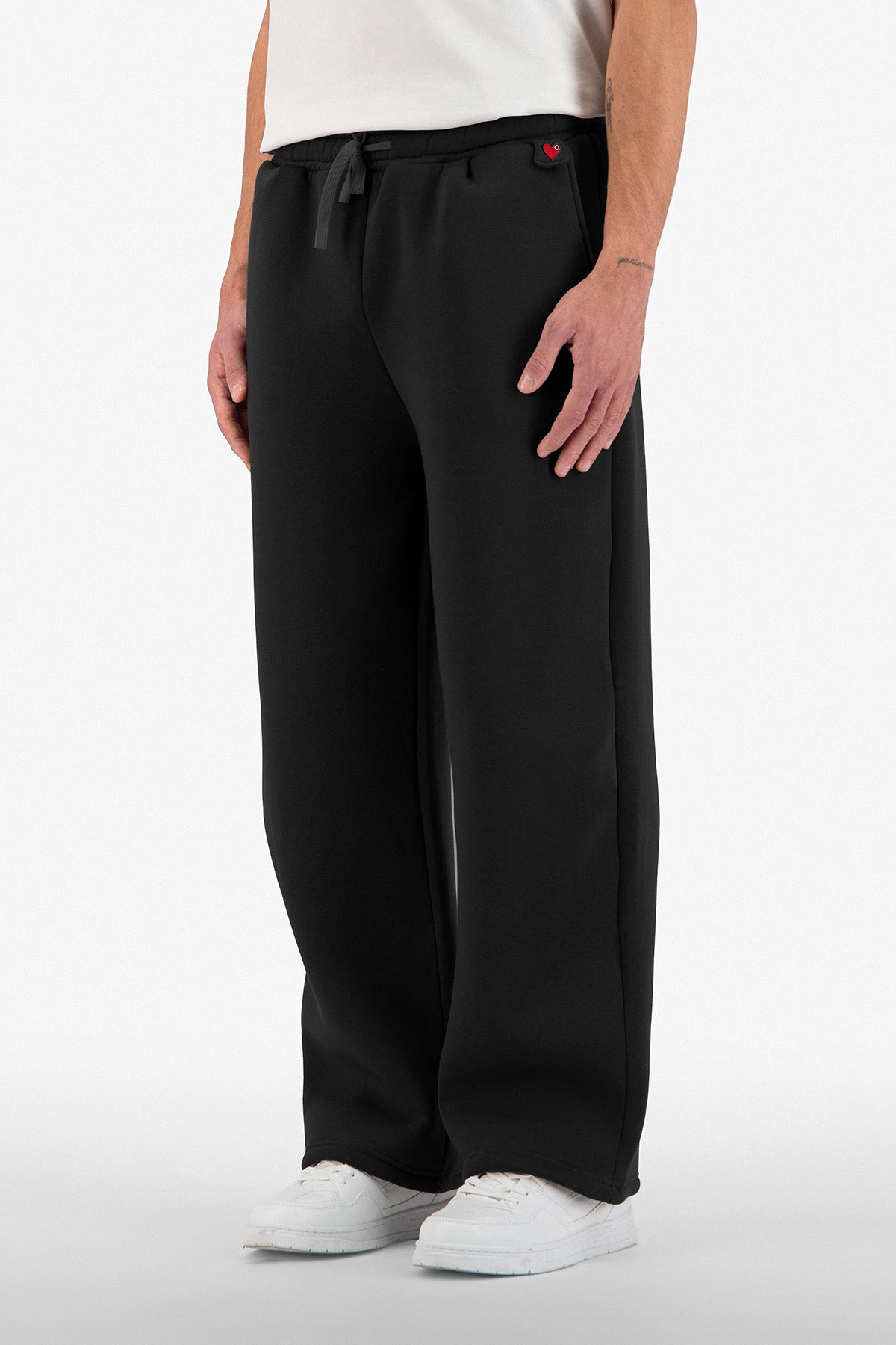 Pantalon jogging noir petit cœur