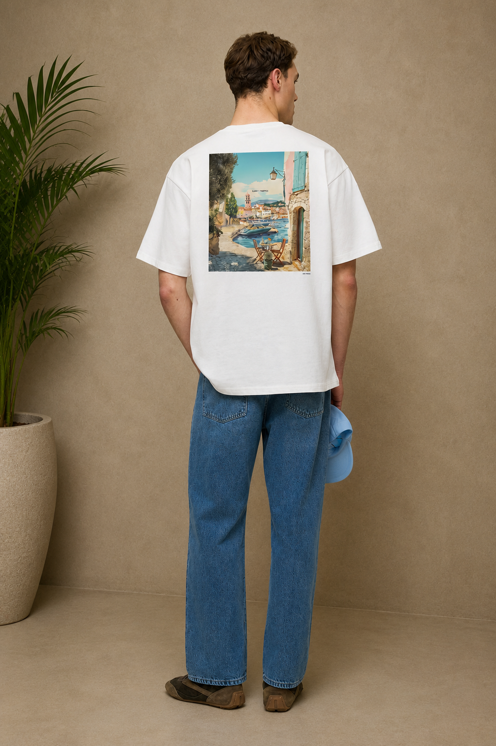 T-shirt ADJ French Riviera blanc