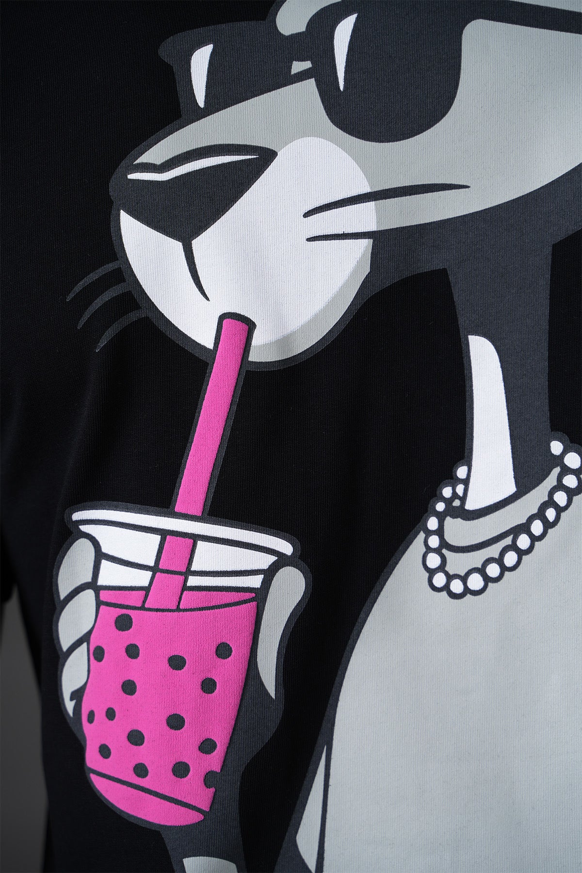 T-Shirt Panthère Rose noir