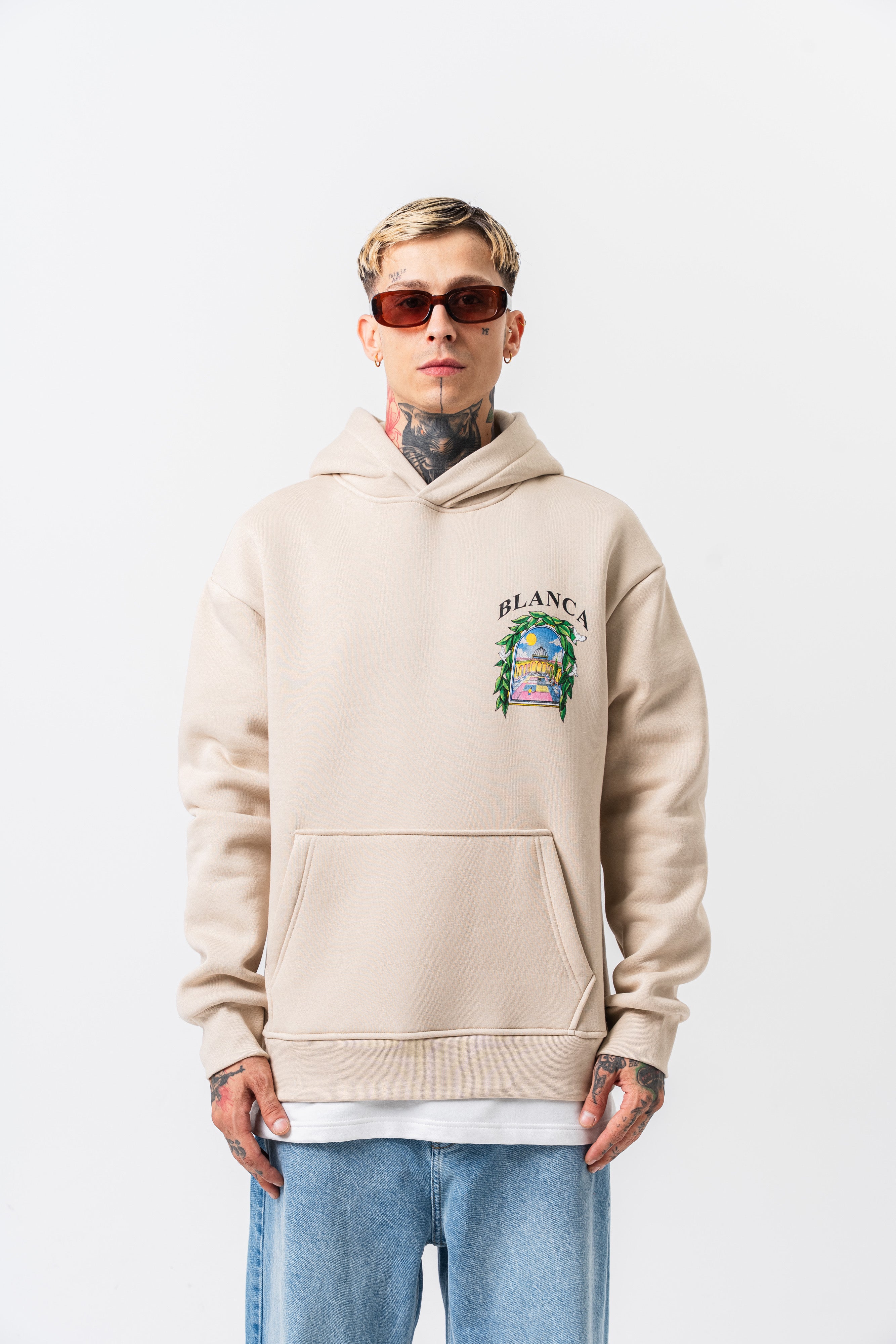 Sweat capuche BLANCA beige