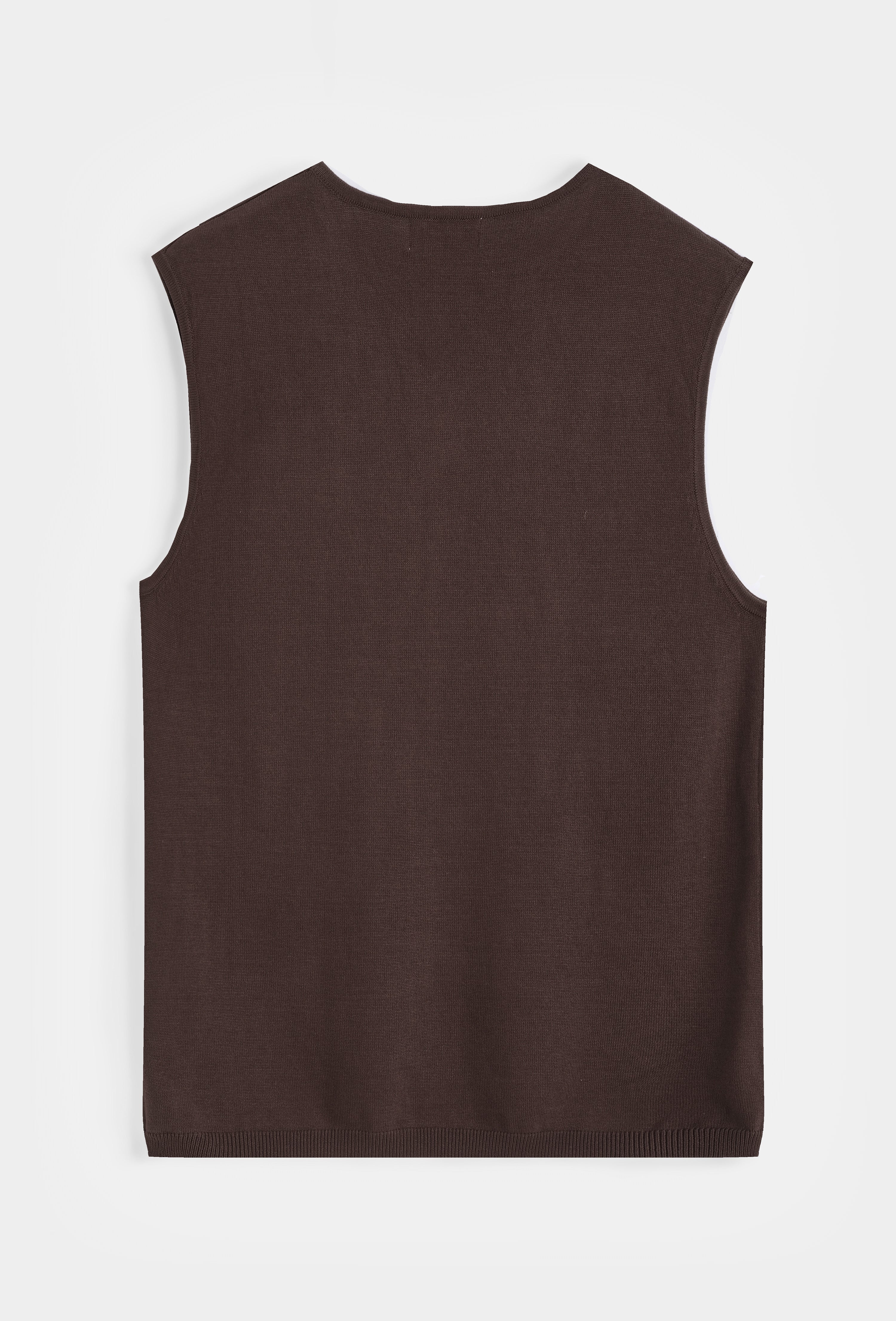 Débardeur maille marron