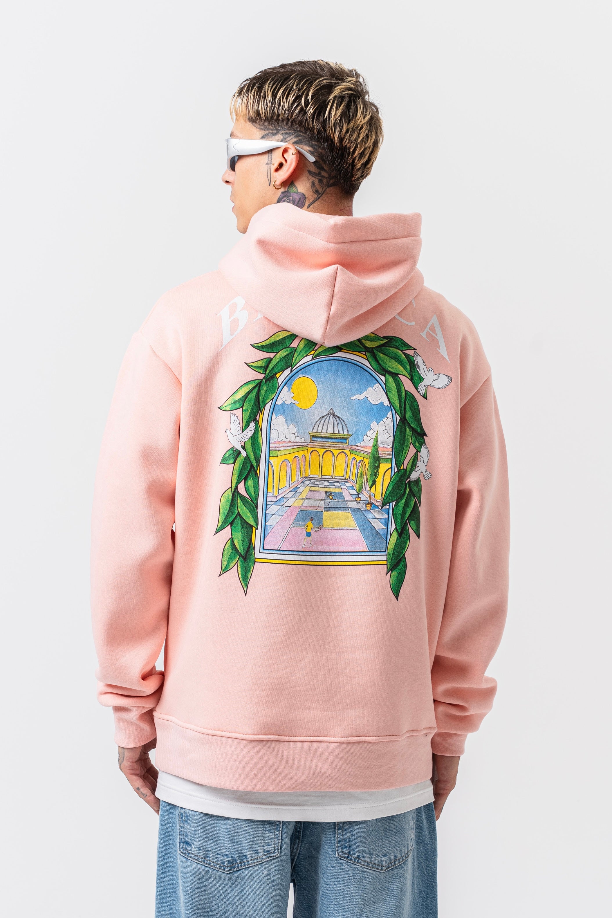 Sweat capuche BLANCA rose