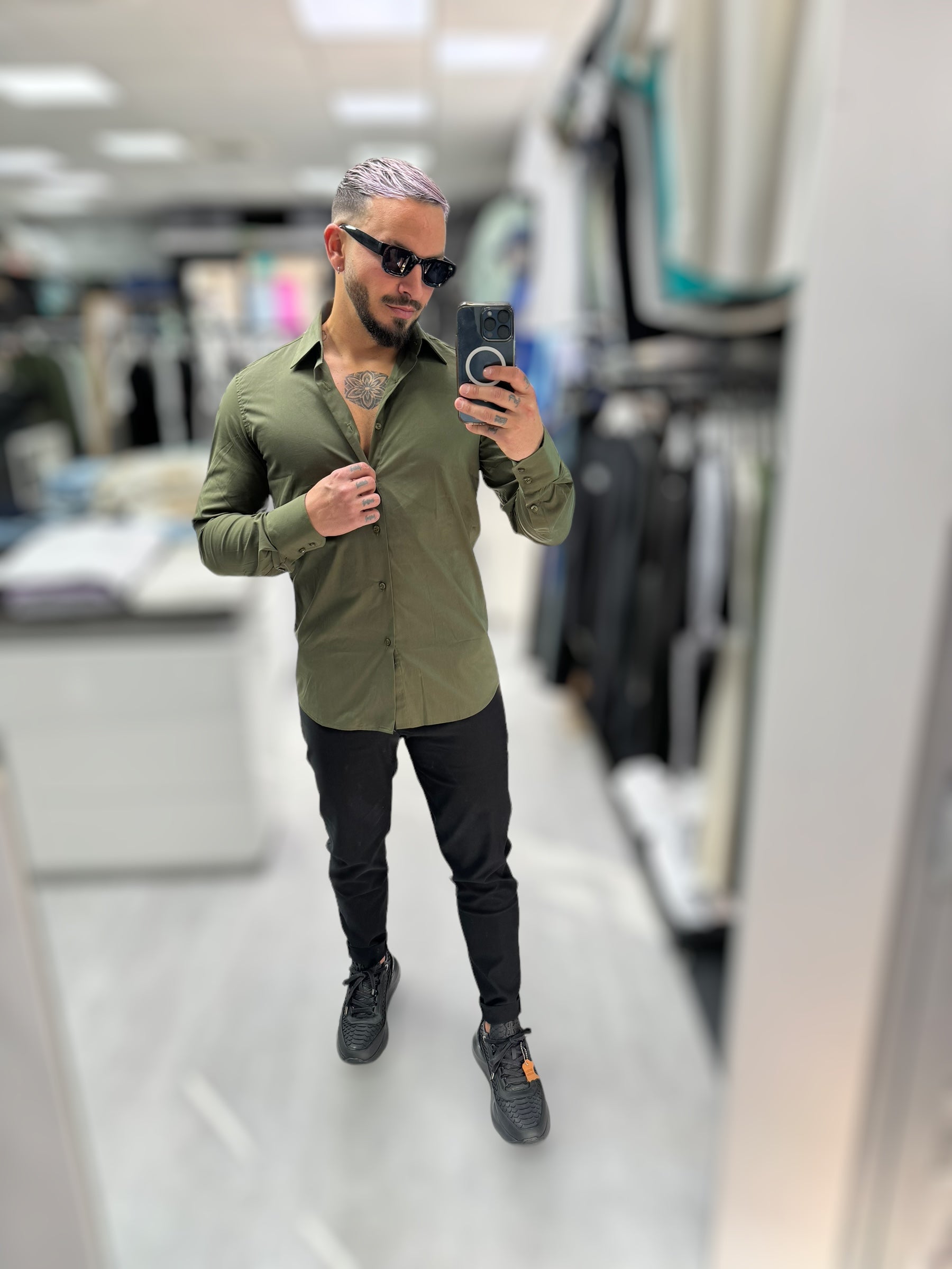 Khaki long sleeve shirt
