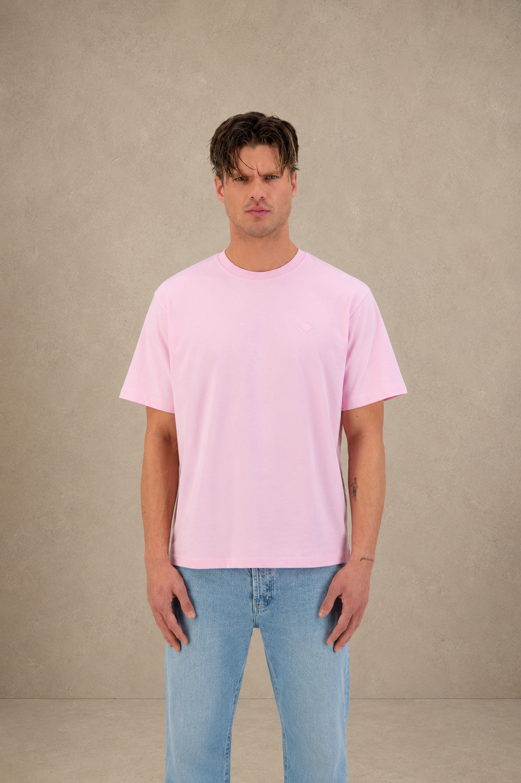 T-shirt rose petit cœur
