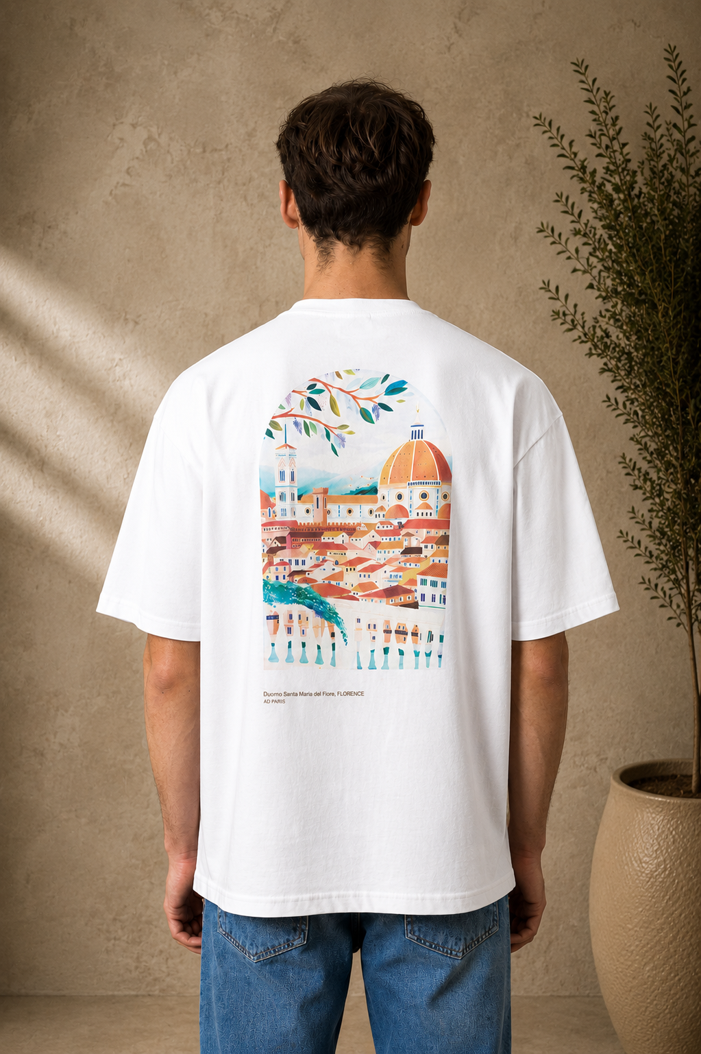 T-shirt Firenze blanc
