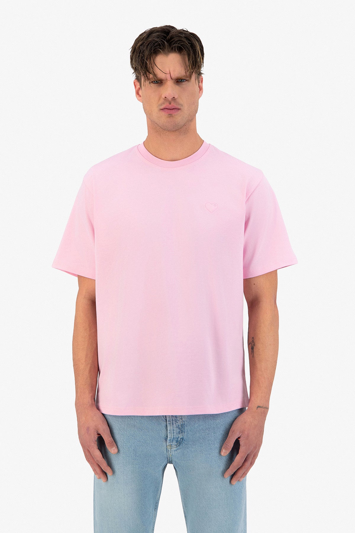 T-shirt rose petit cœur