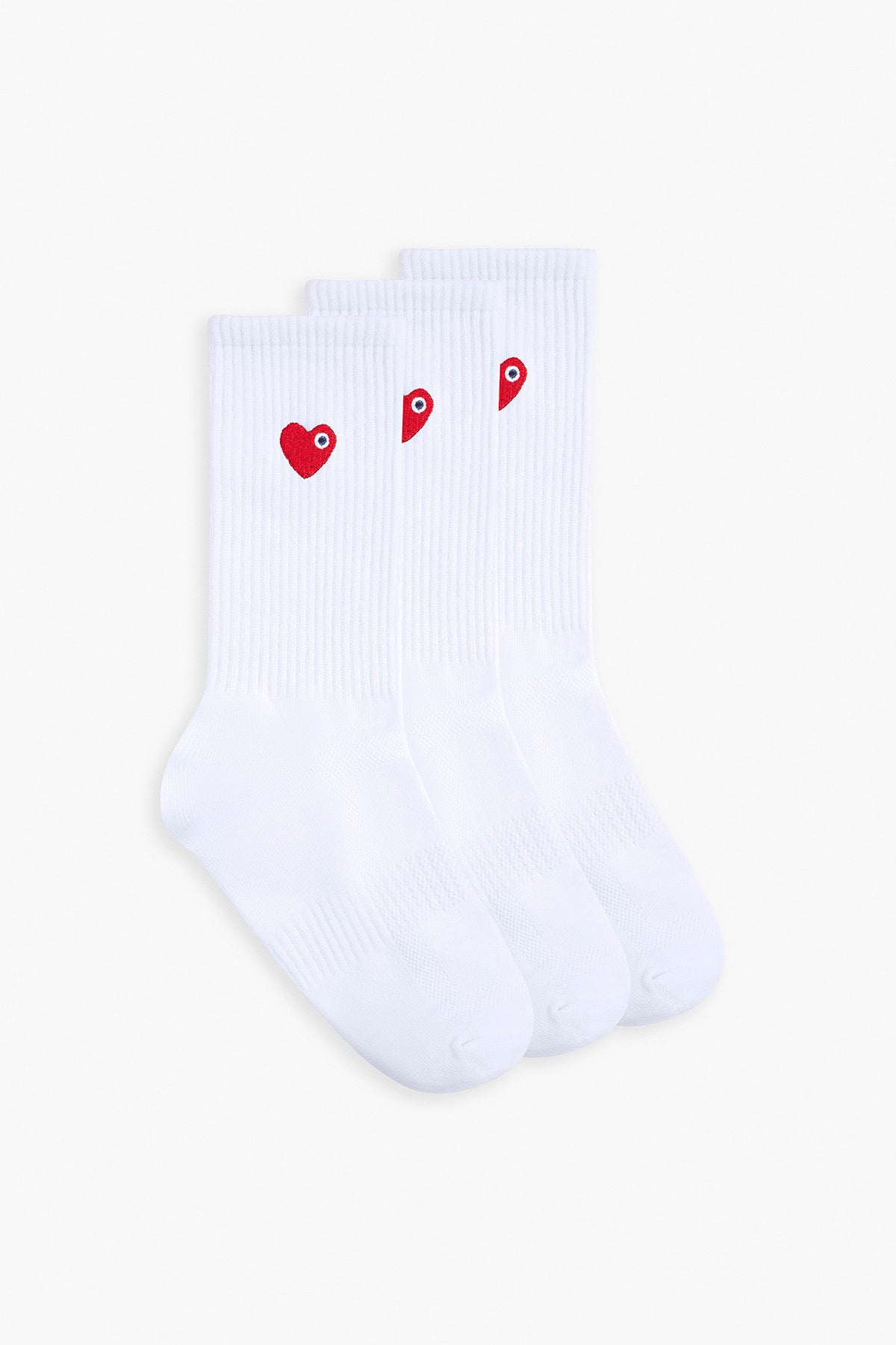 ADJ Chaussettes blanche cœur rouge