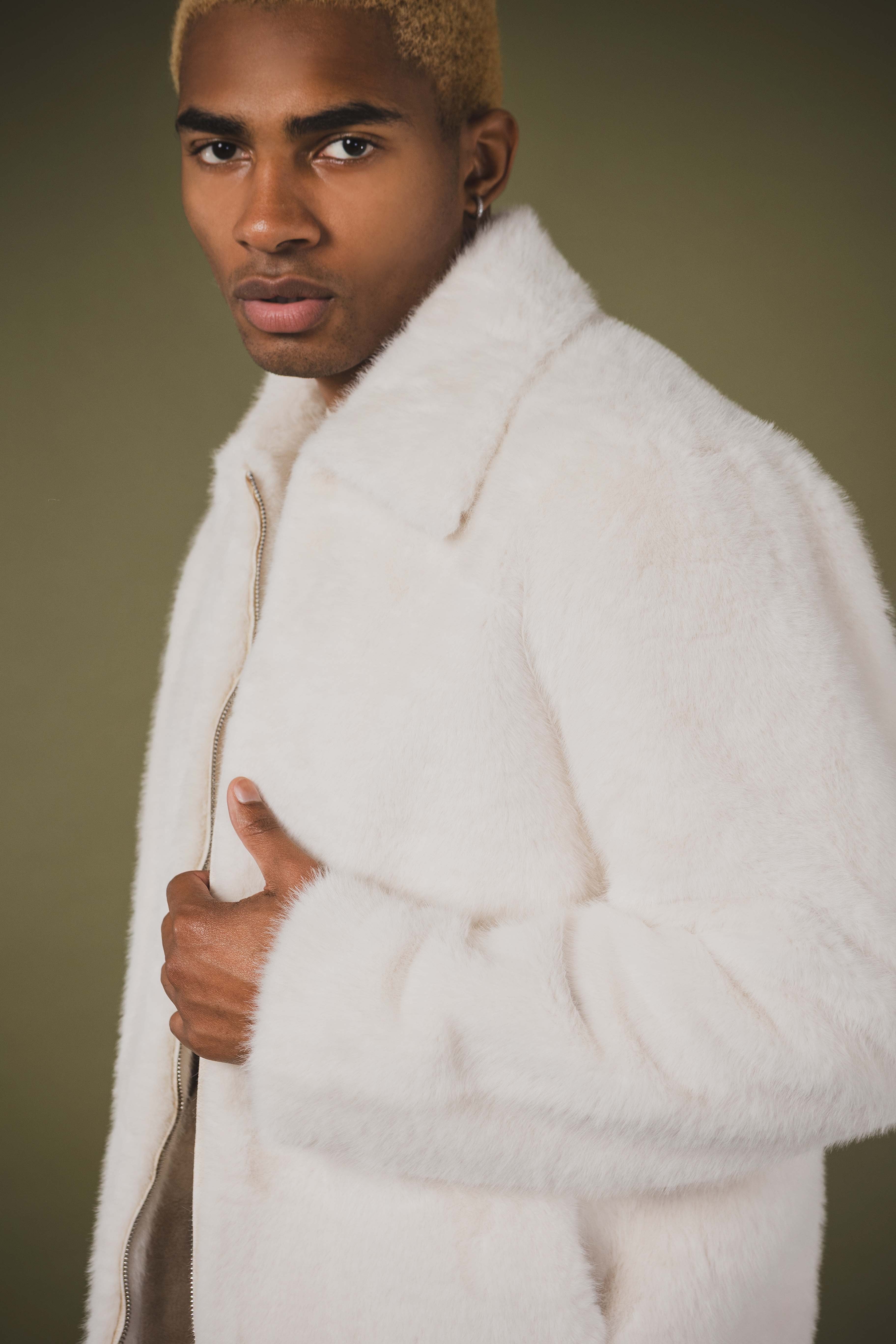 Veste fourrure blanche