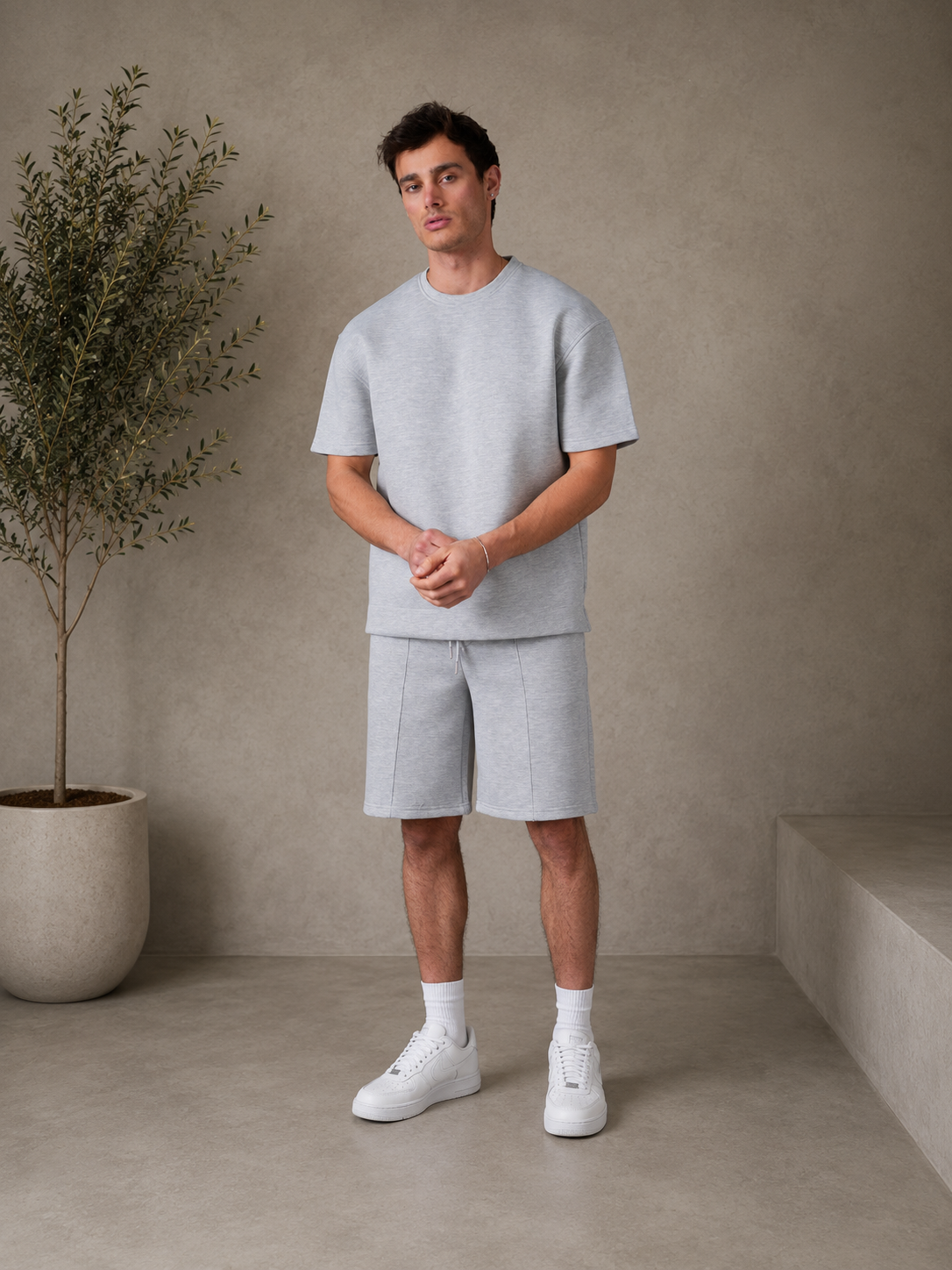 Ensemble short Néoprène gris