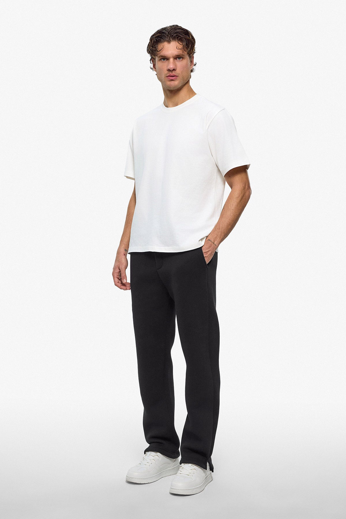 Pantalon jogg fente noir