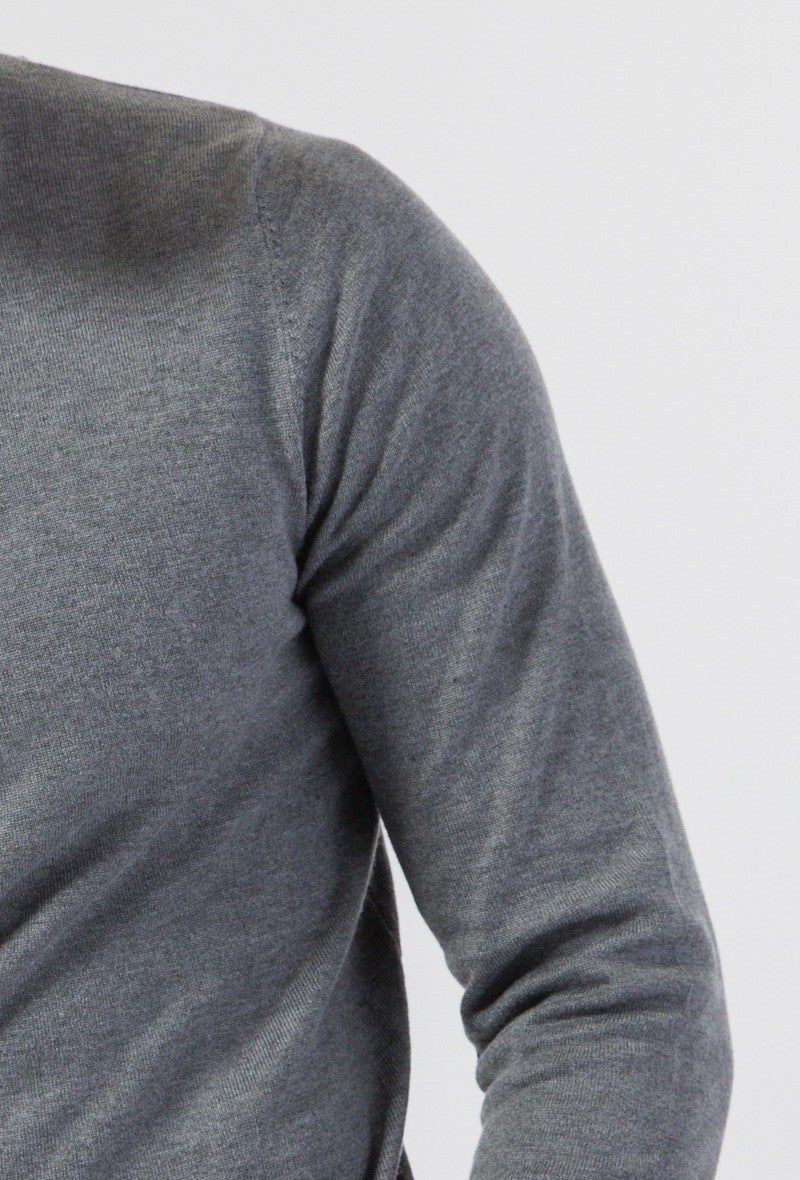 Pull Col montant gris