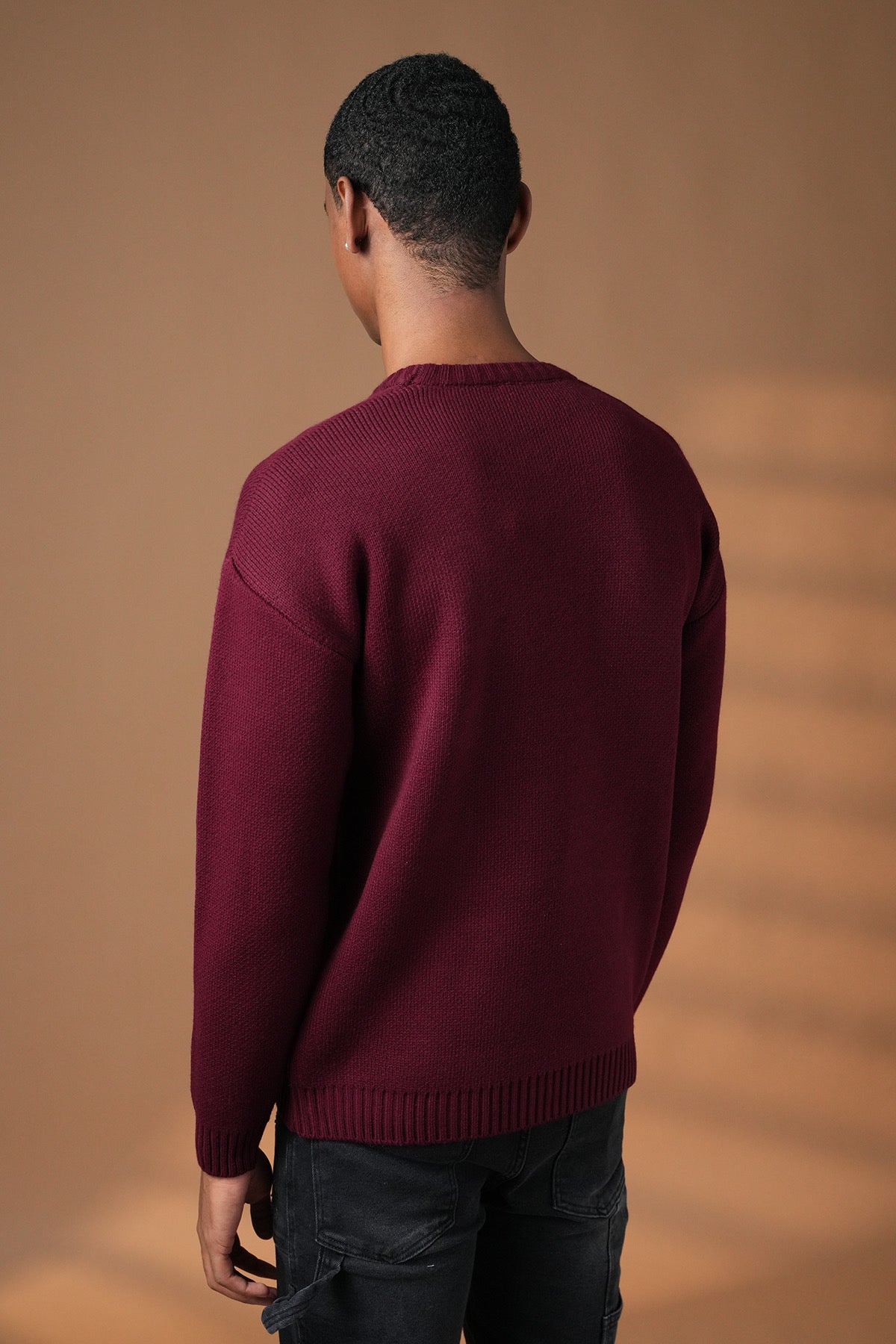 Pull Treffle bordeaux