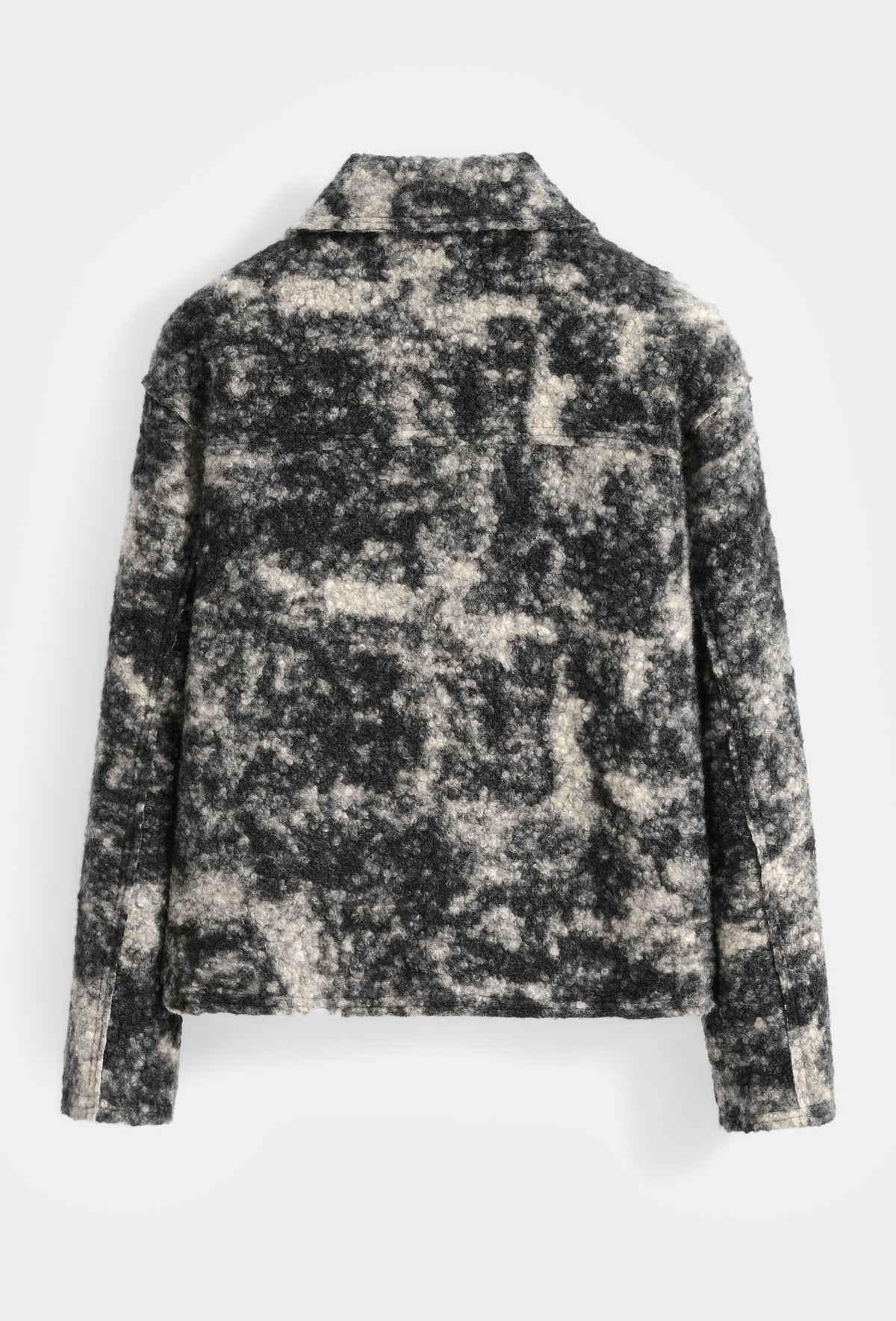 Veste laine bouclée grise