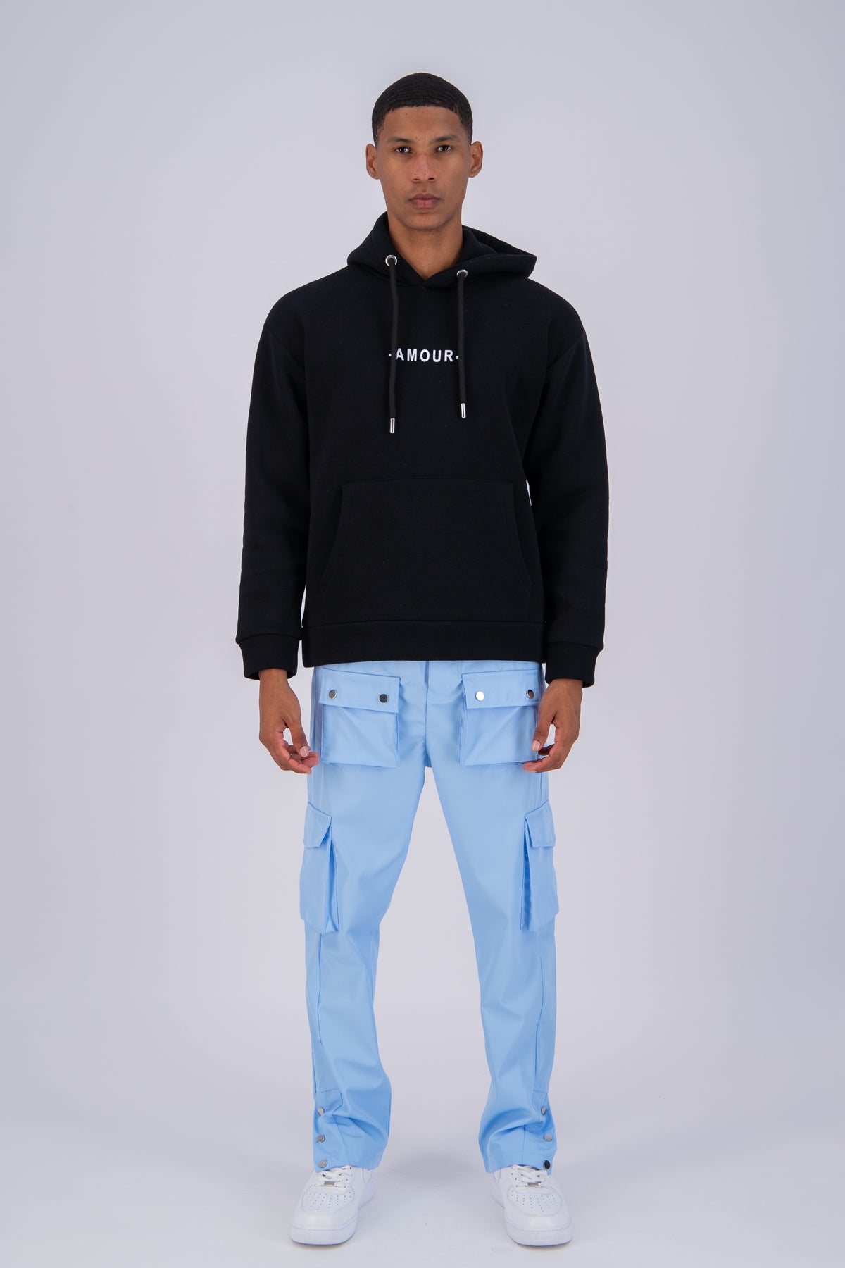 Sweat capuche Amour noir
