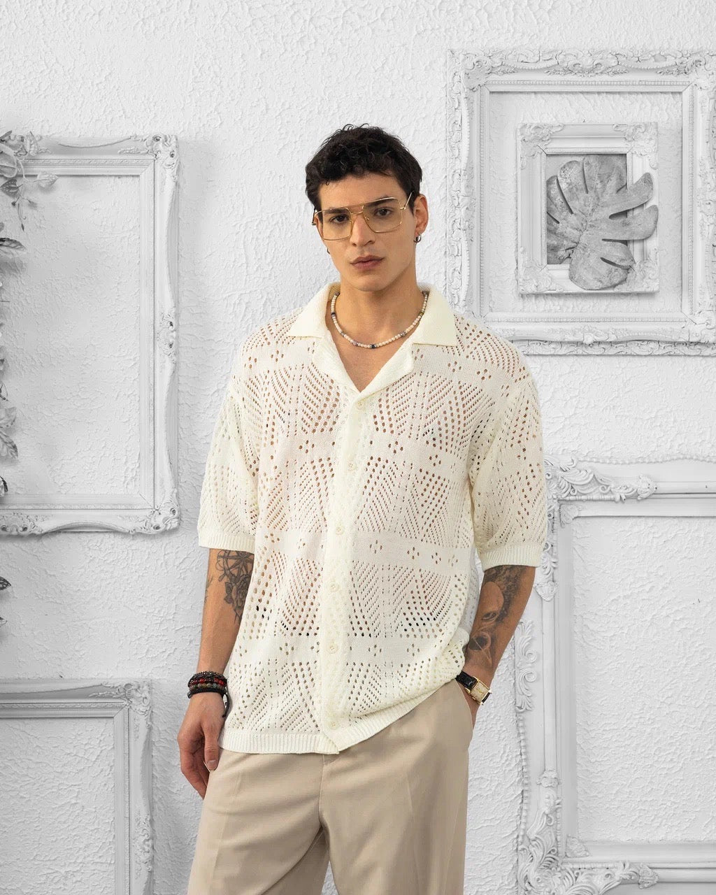 Chemise maille Tulum ivoire